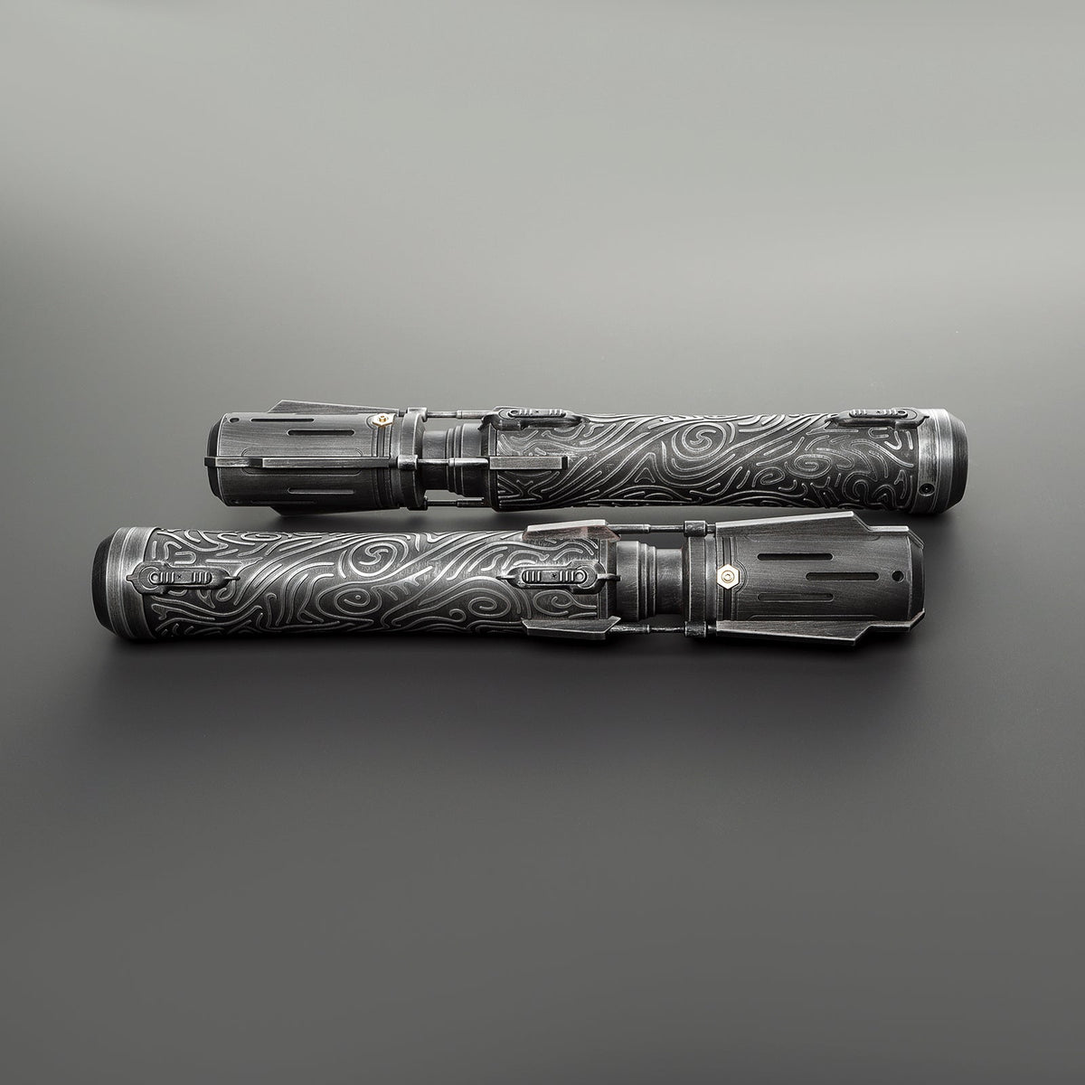 Rapierificsaber Lightsaber Satele Shan Light Saber Double Bladed Lightsaber Polycarbonate Blade Pogo Core Hilt 59.5CM