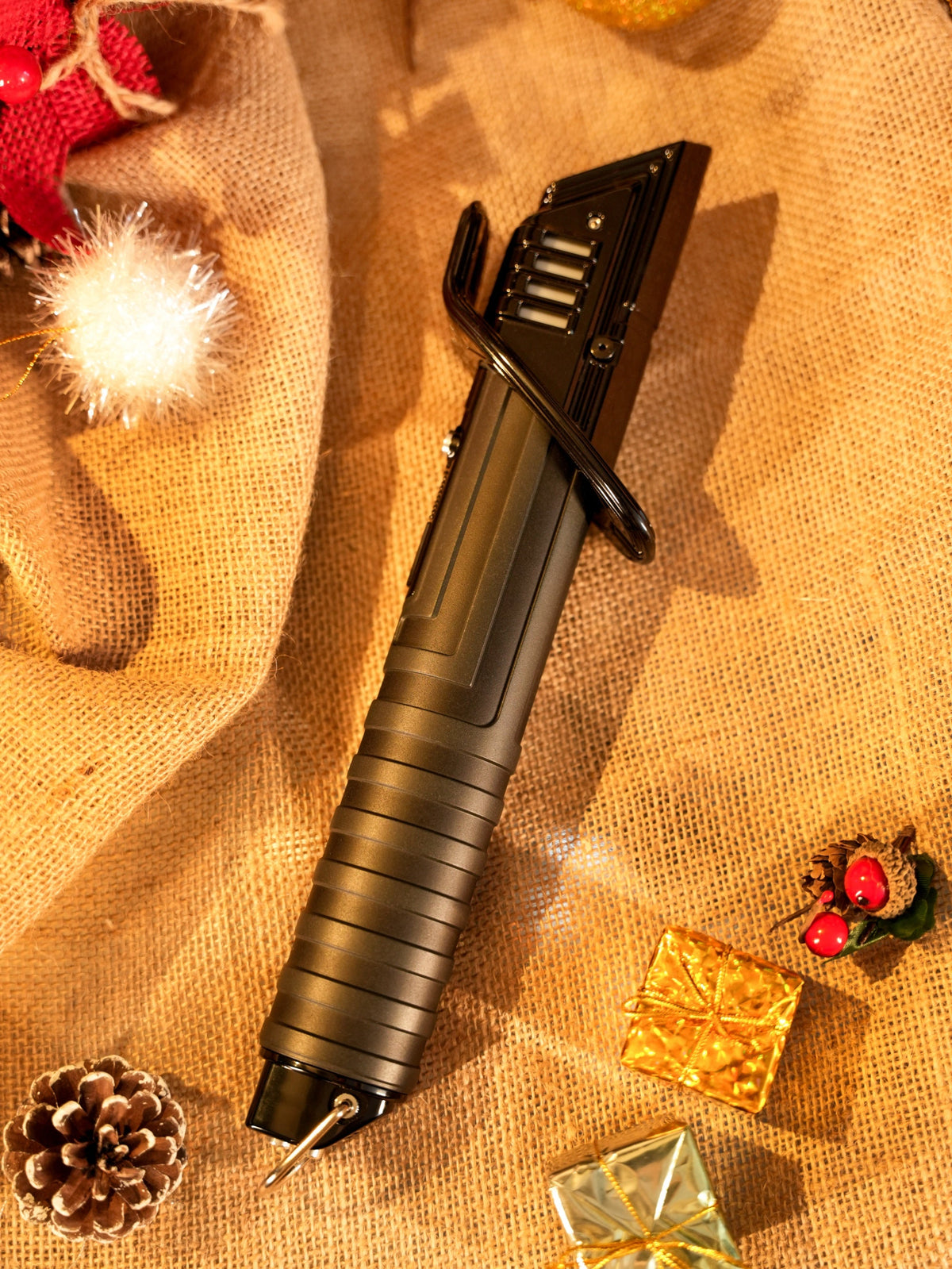 Rapierificsaber Lightsaber Darksaber Black Sith Inspired Black Pixel Blade Pogo Core Hilt 32CM
