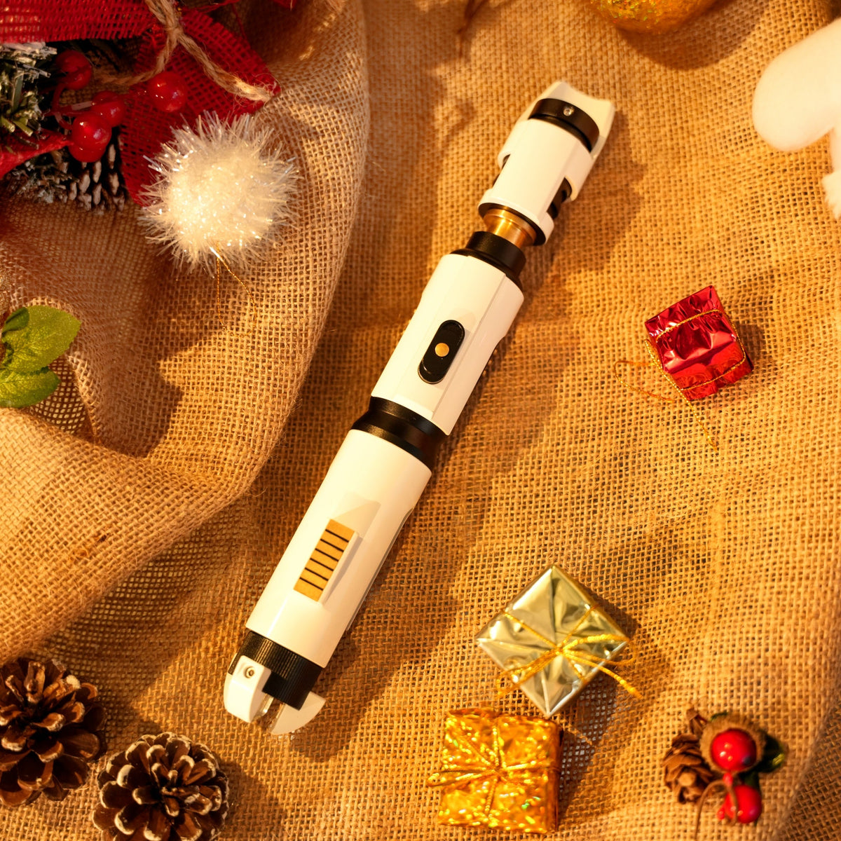 Rapierificsaber Lightsaber Xenopixel V3 Kit Light Saber Bluetooth Connectable Pogo Core White Hilt 28.7CM