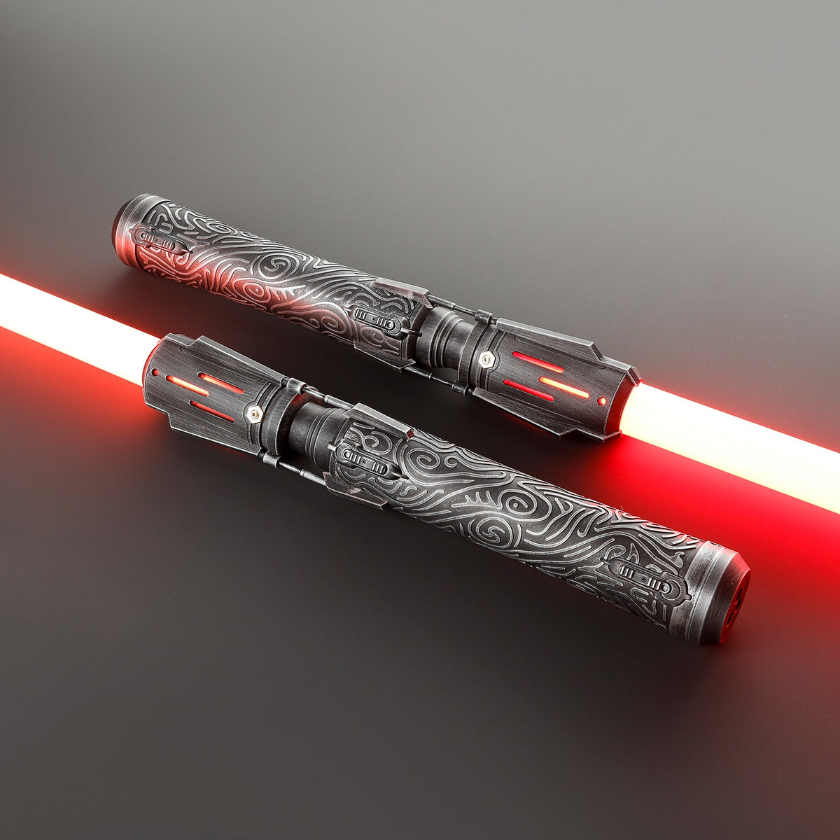 Rapierificsaber Lightsaber Satele Shan Light Saber Double Bladed Lightsaber Polycarbonate Blade Pogo Core Hilt 59.5CM