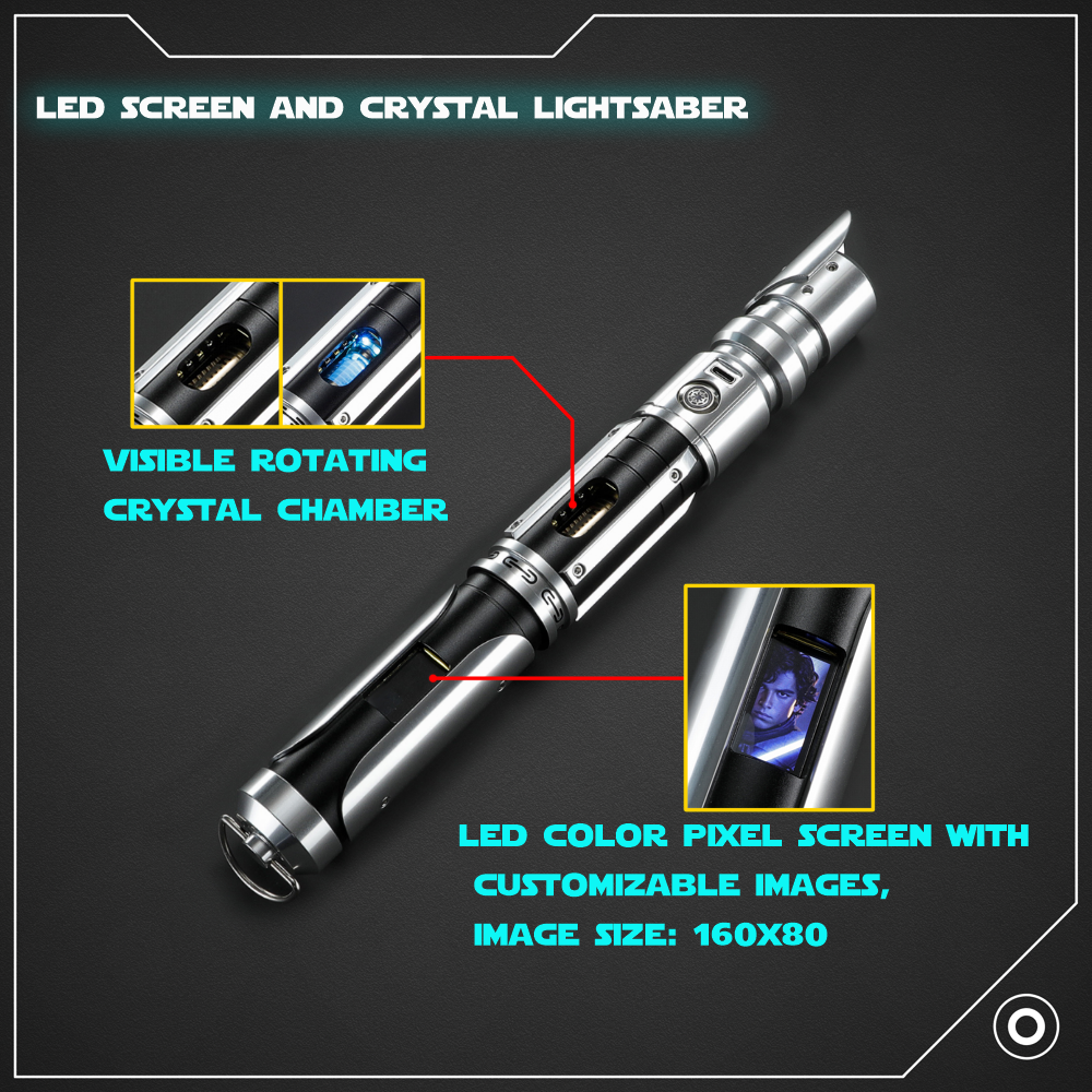 Rapierificsaber Original Lightsaber LED Screen Crystal Saber Hilt 31CM