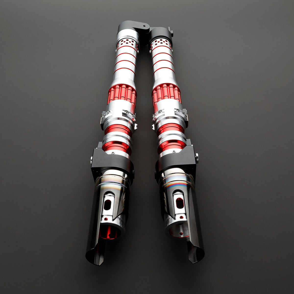 Rapierificsaber Lightsaber Dark Rey DR Red Double Bladed Light Saber Two Hilts Two Blades Hilt 71.5CM