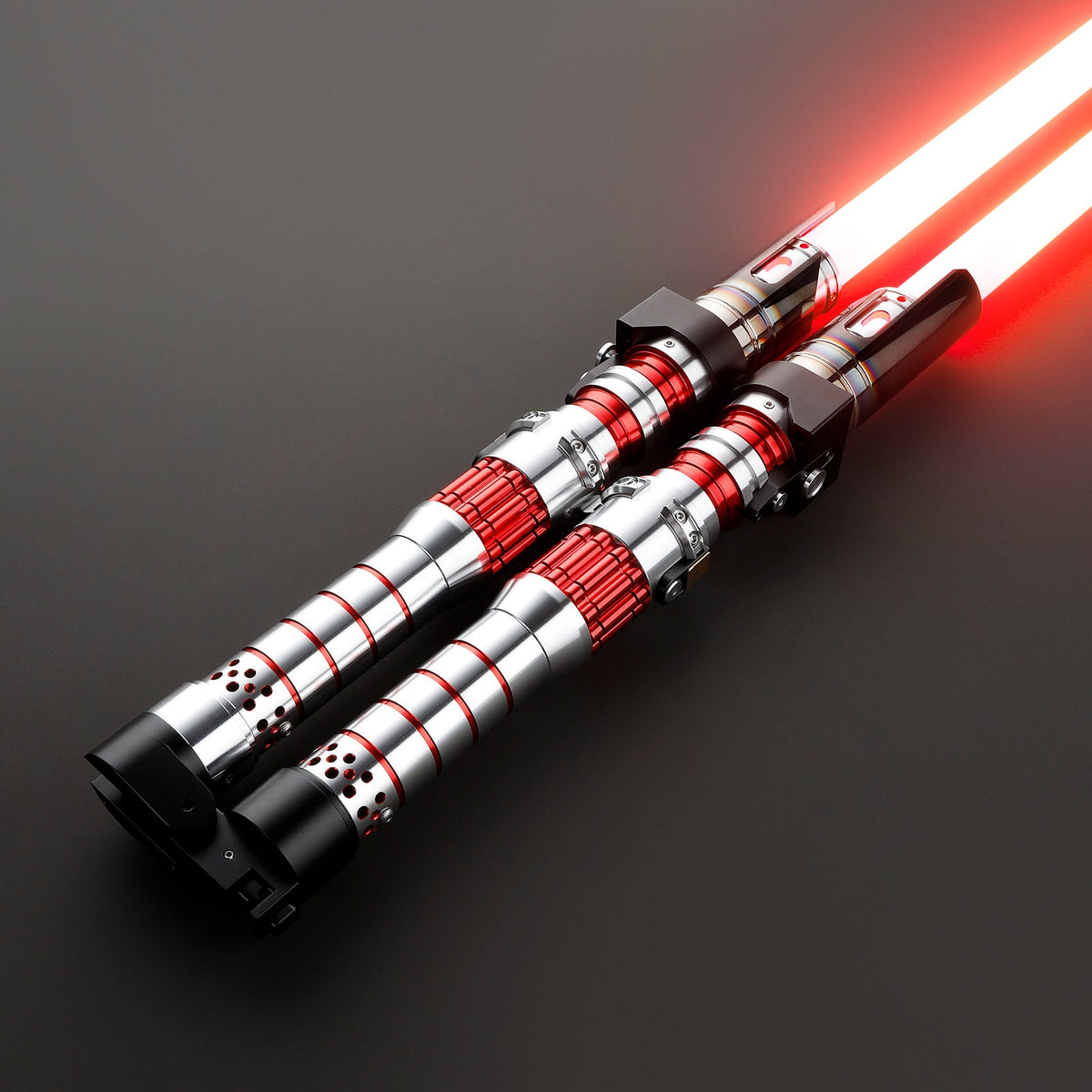 Rapierificsaber Lightsaber Dark Rey DR Red Double Bladed Light Saber Two Hilts Two Blades Hilt 71.5CM