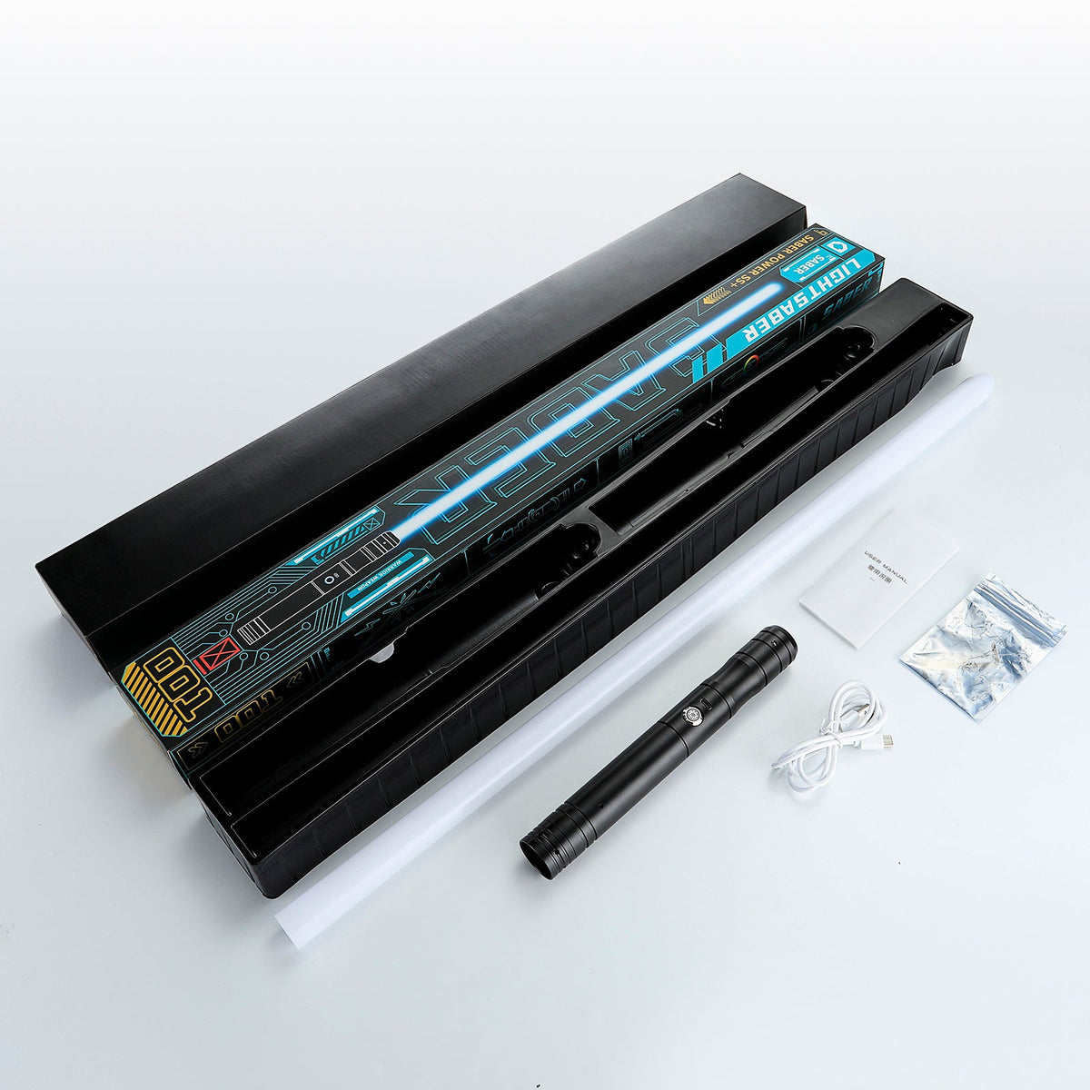 Rapierificsaber Affordable Black LightSaber Apprentice Saber Hilt 23.7CM
