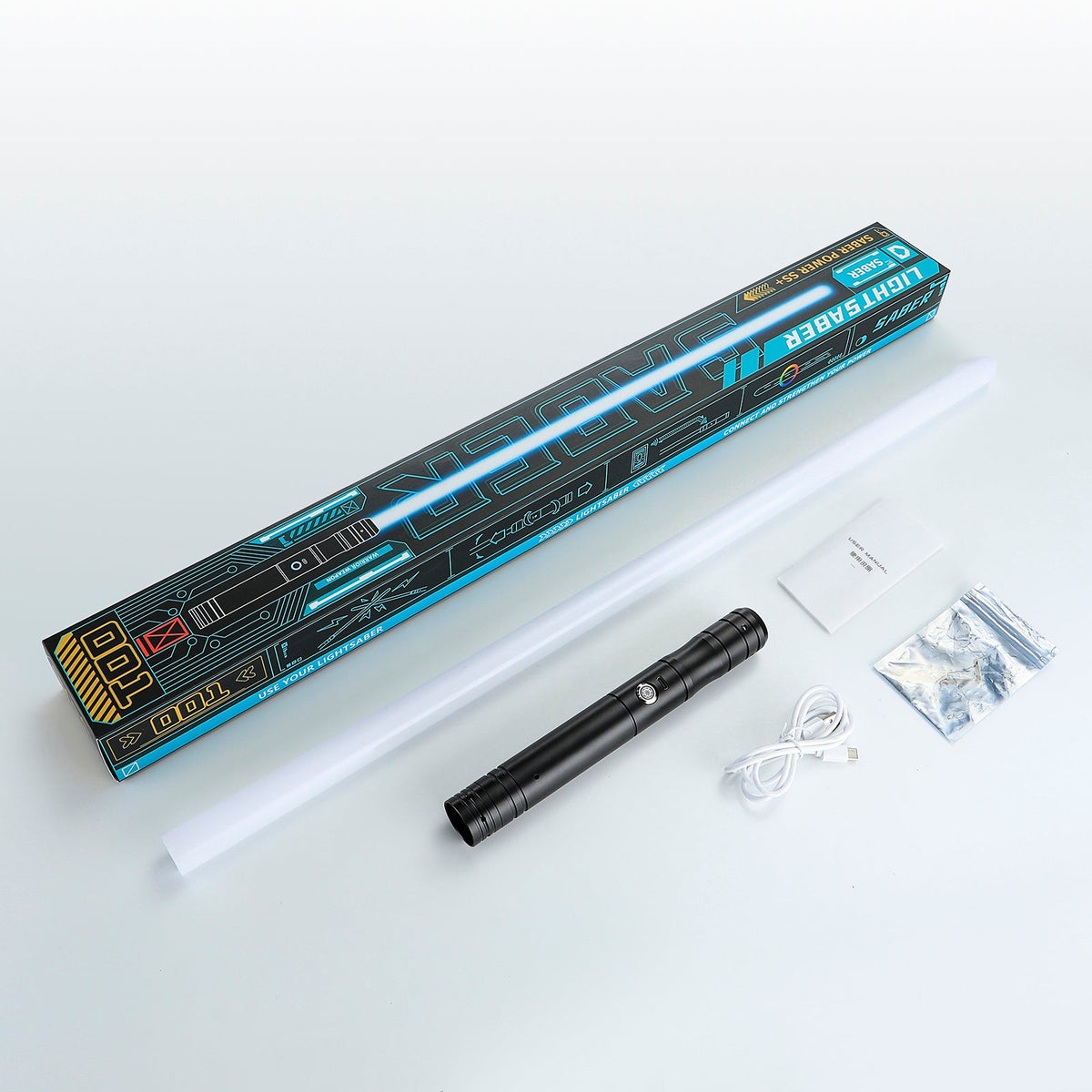 Rapierificsaber Affordable Black LightSaber Apprentice Saber Hilt 23.7CM
