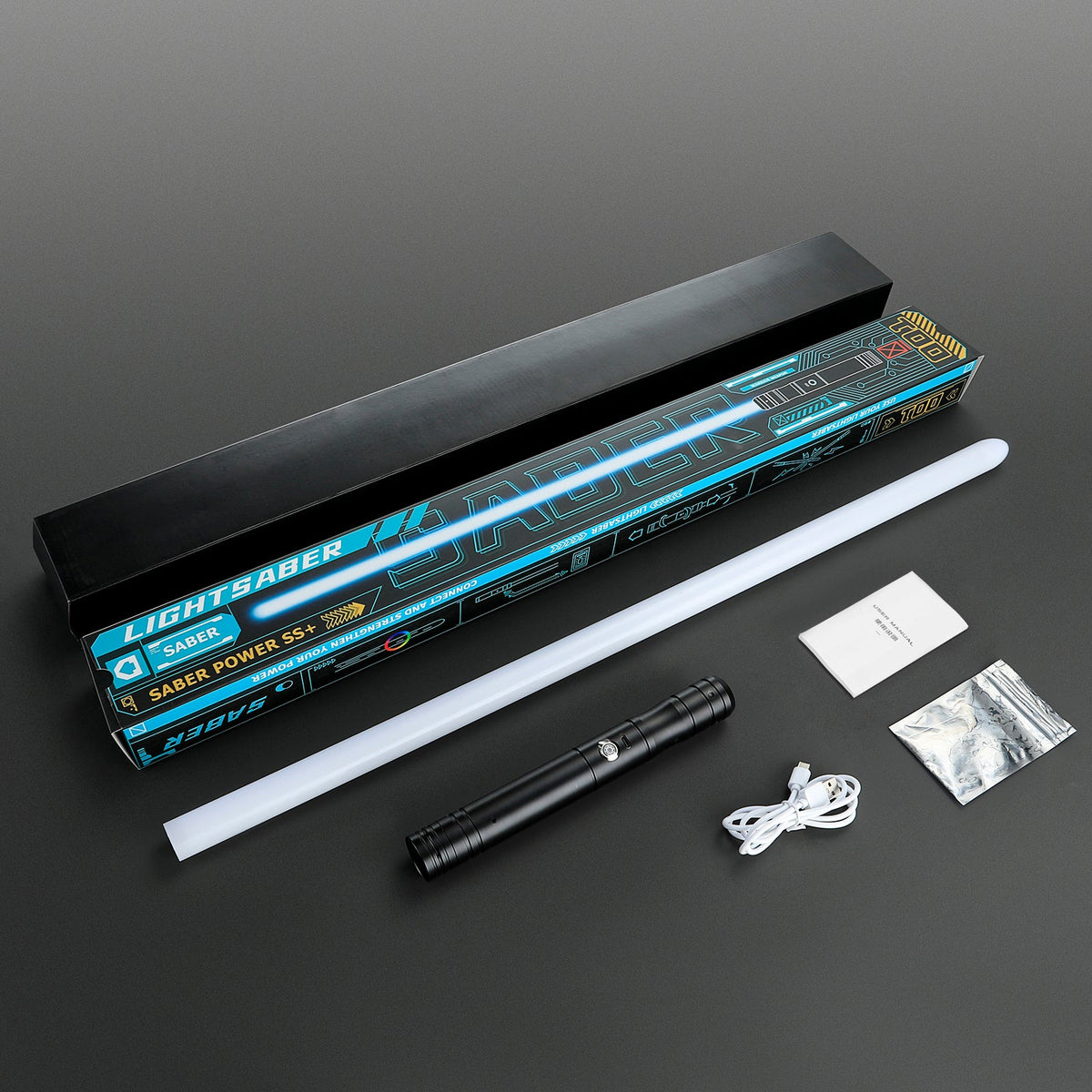 Rapierificsaber Affordable Black LightSaber Apprentice Saber Hilt 23.7CM