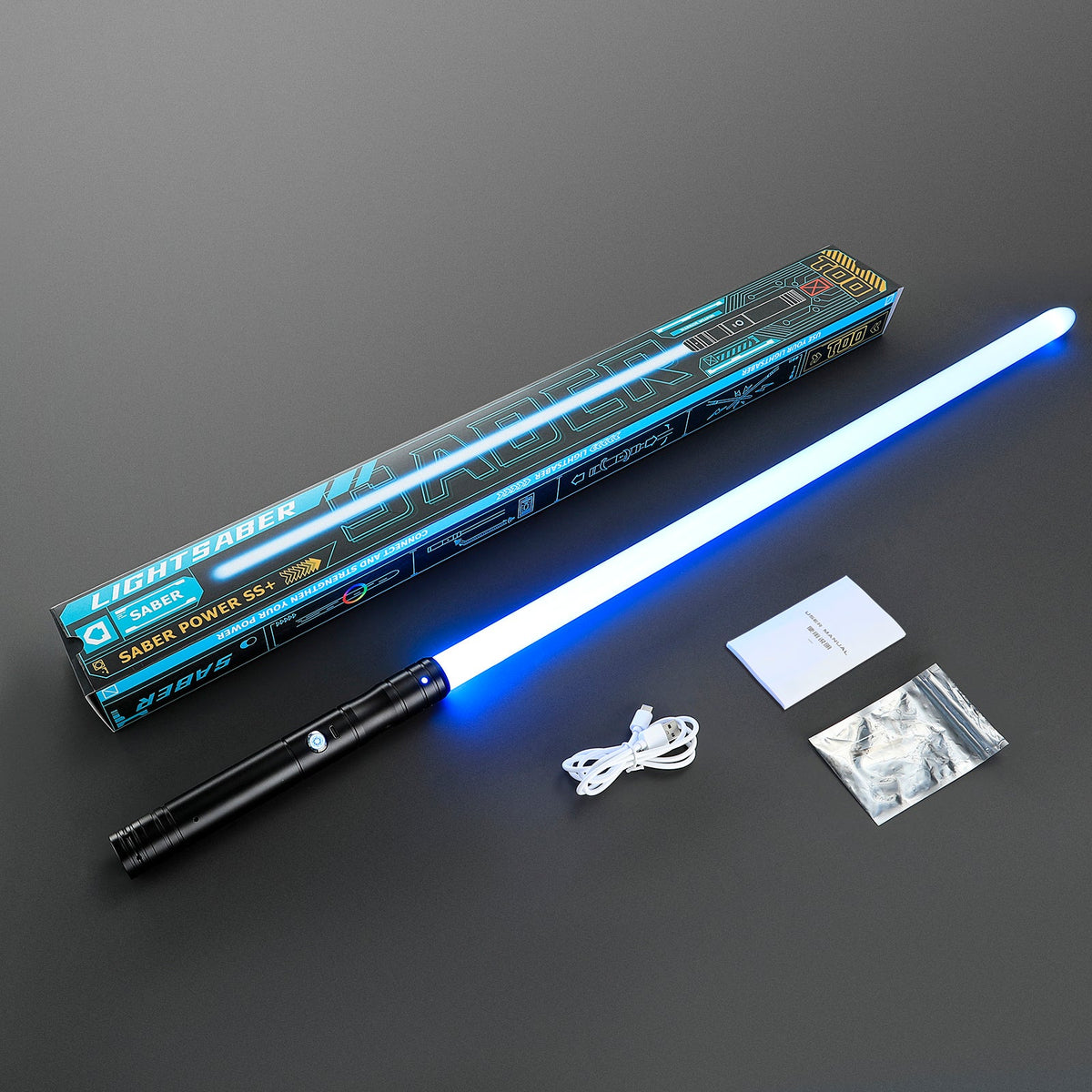 Rapierificsaber Affordable Black LightSaber Apprentice Saber Hilt 23.7CM