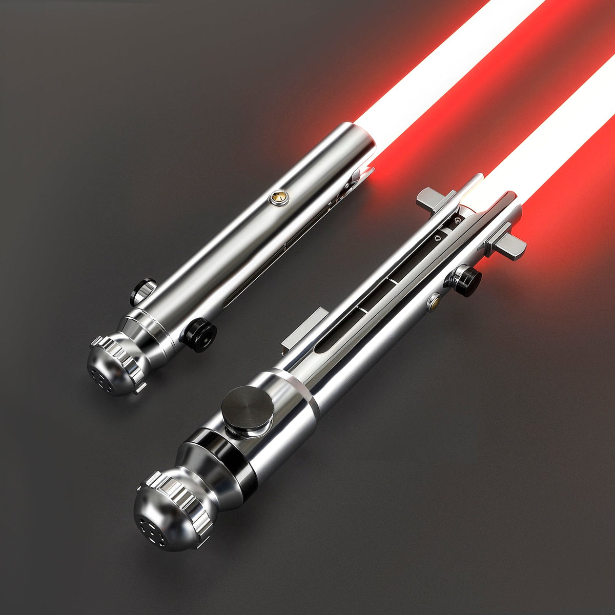 Rapierificsaber Lightsaber Ahsoka Variant Saber Two Electroplating Hilts White Lightsaber Bluetooth Double Blades