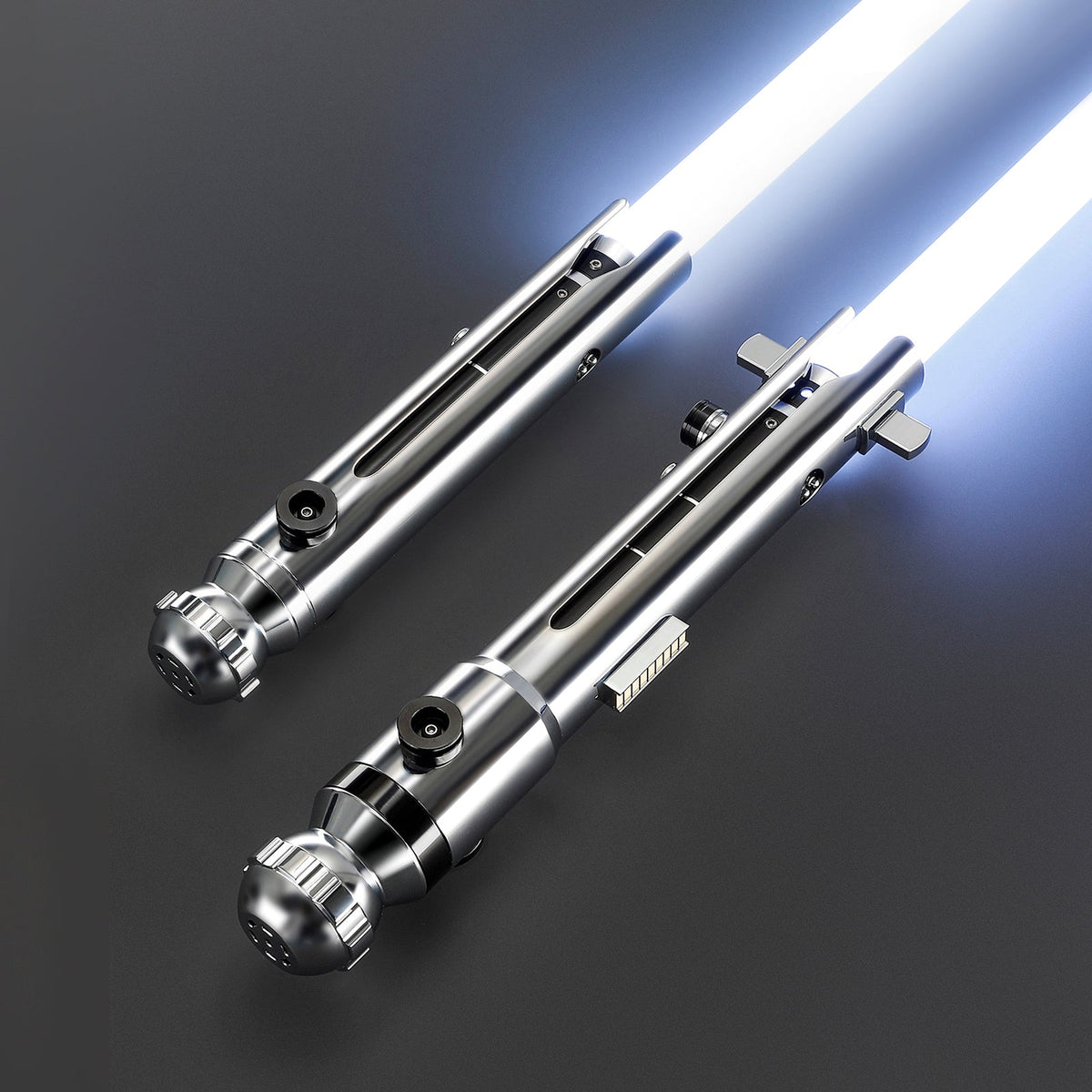 Rapierificsaber Lightsaber Ahsoka Variant Saber Two Electroplating Hilts White Lightsaber Bluetooth Double Blades