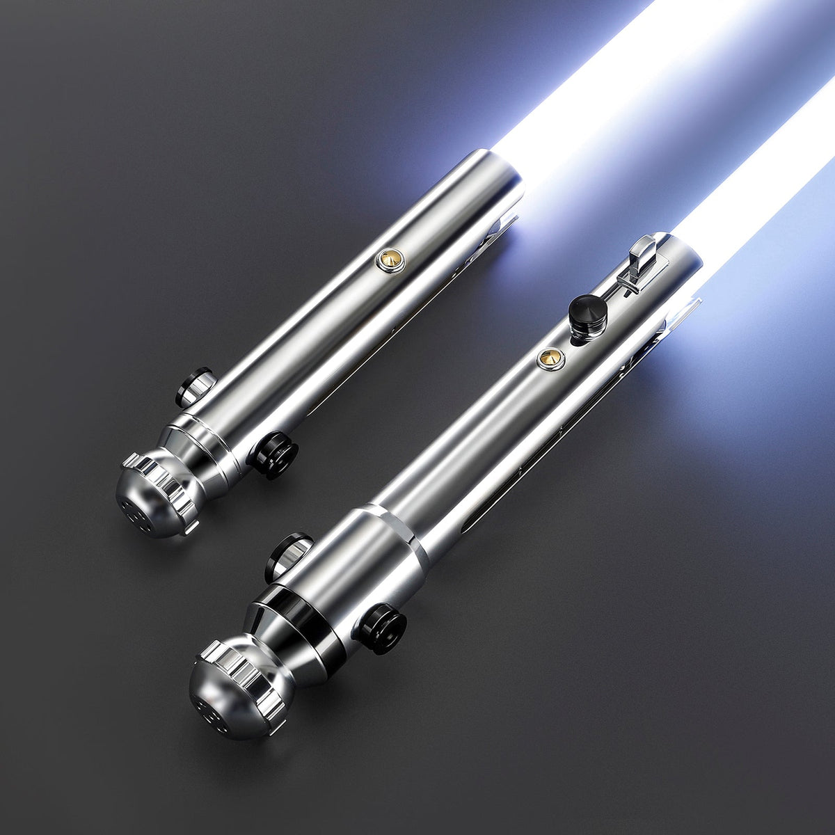 Rapierificsaber Lightsaber Ahsoka Variant Saber Two Electroplating Hilts White Lightsaber Bluetooth Double Blades
