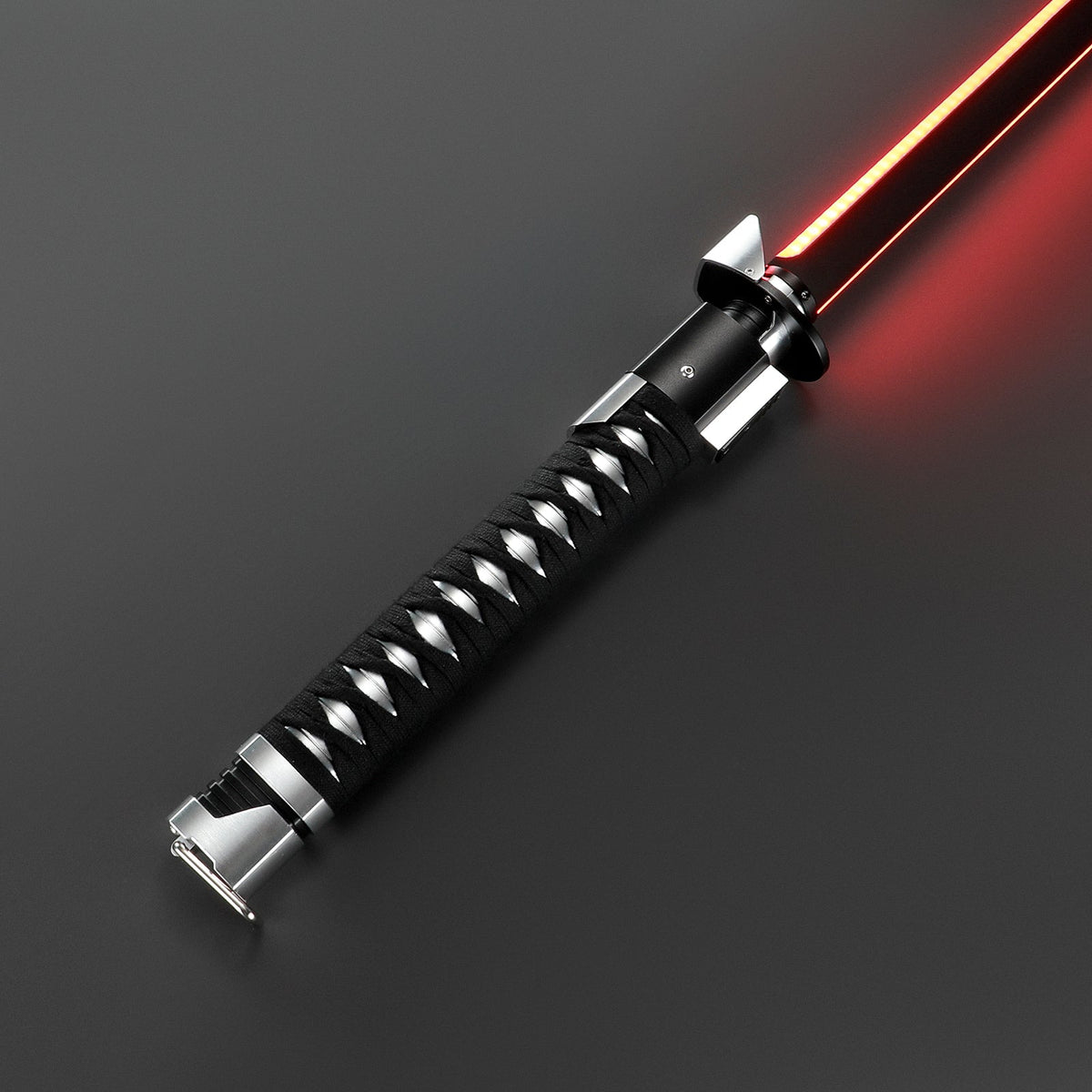 Rapierificsaber Ronin Samurai Inspired Lightsaber Pixel Pogo Core Black Cloth Wrapped Hilt 35.9CM