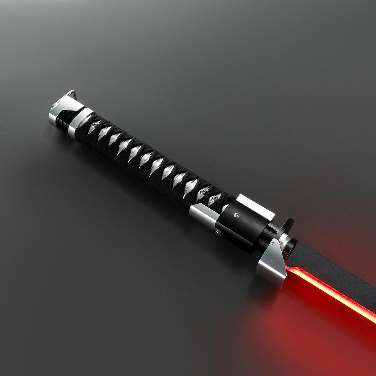 Rapierificsaber Ronin Samurai Inspired Lightsaber Pixel Pogo Core Black Cloth Wrapped Hilt 35.9CM