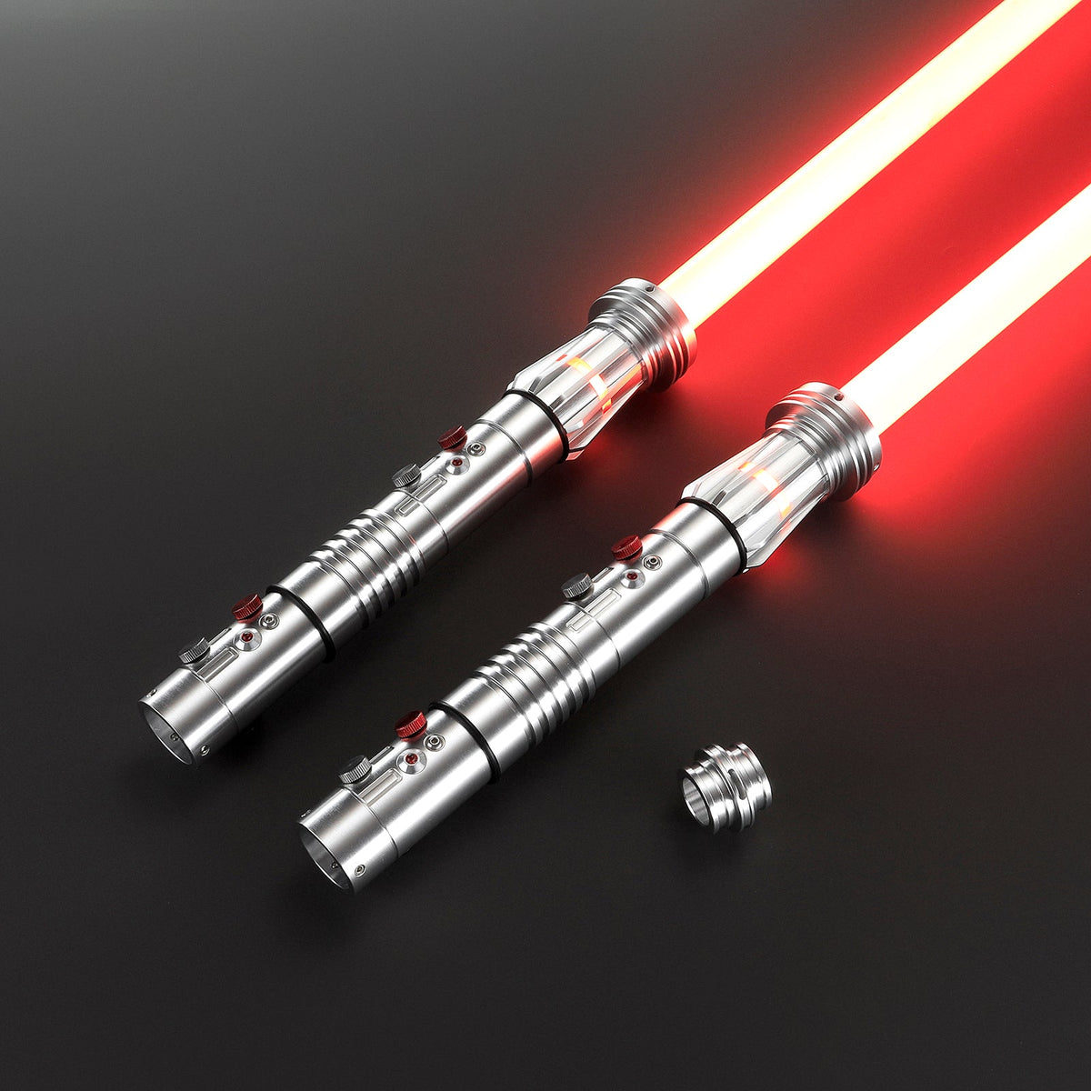 Rapierificsaber Lightsaber Maul DM Saber Double Bladed Red Lightsaber Two Hilts Two Blades Hilt 57.5CM