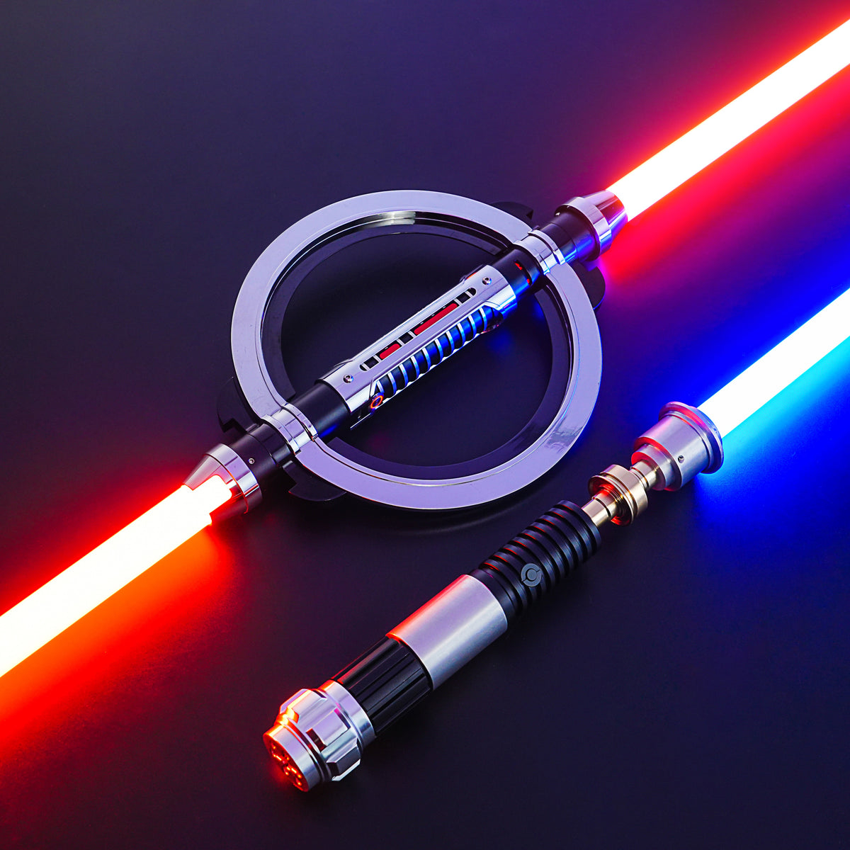 Rapierificsaber Lightsaber Grand Inquisitor Lightsaber Baselit Xenopixel Lightsaber with 2 Blades Hilt 33.5CM