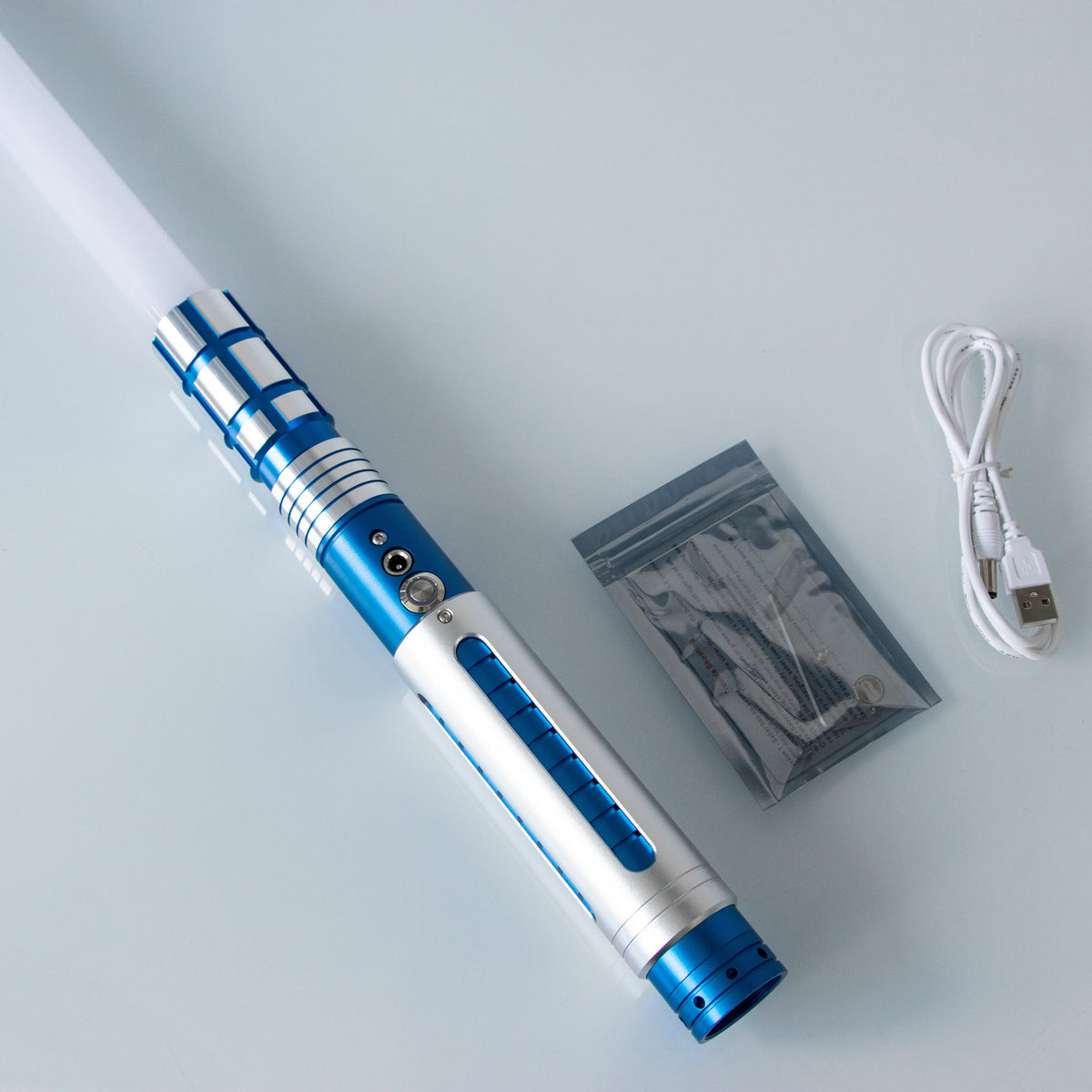 Rapierificsaber Lightsaber Dual Tone Light Saber Infinite Color Chaging with 34 Sound Fonts Hilt 29CM