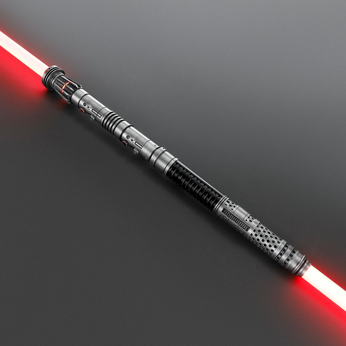 Rapierificsaber Lightsaber Maul DM Saber Double Bladed Red Lightsaber Two Weathered Hilts Two Blades Hilt 61CM