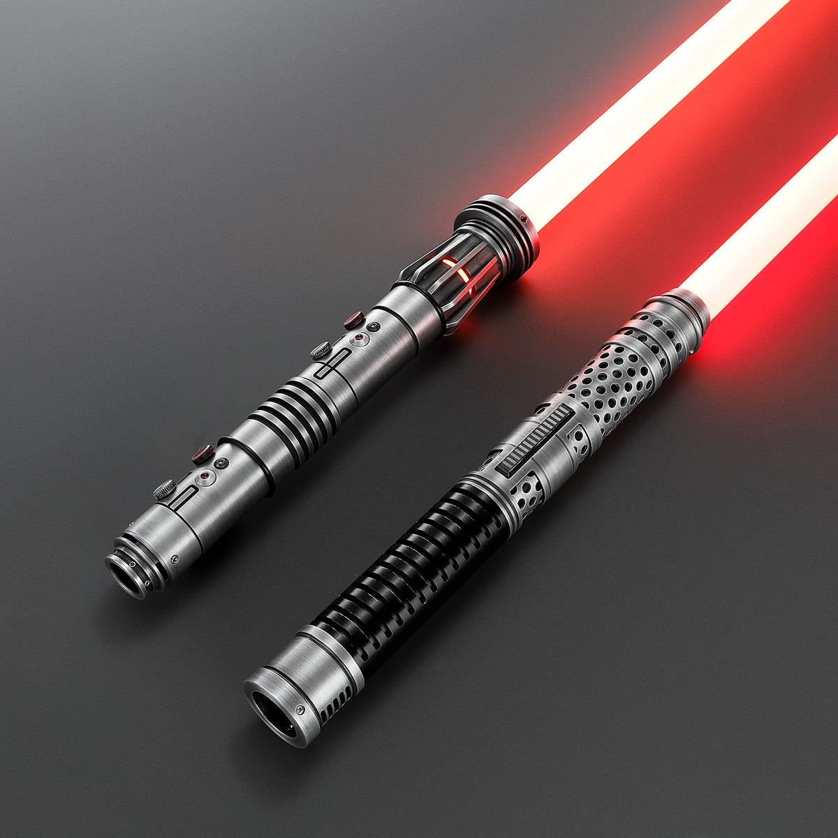Rapierificsaber Lightsaber Maul DM Saber Double Bladed Red Lightsaber Two Weathered Hilts Two Blades Hilt 61CM
