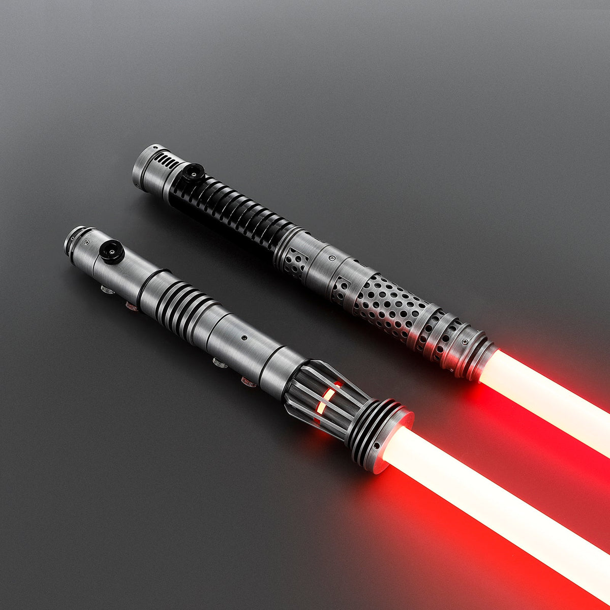 Rapierificsaber Lightsaber Maul DM Saber Double Bladed Red Lightsaber Two Weathered Hilts Two Blades Hilt 61CM