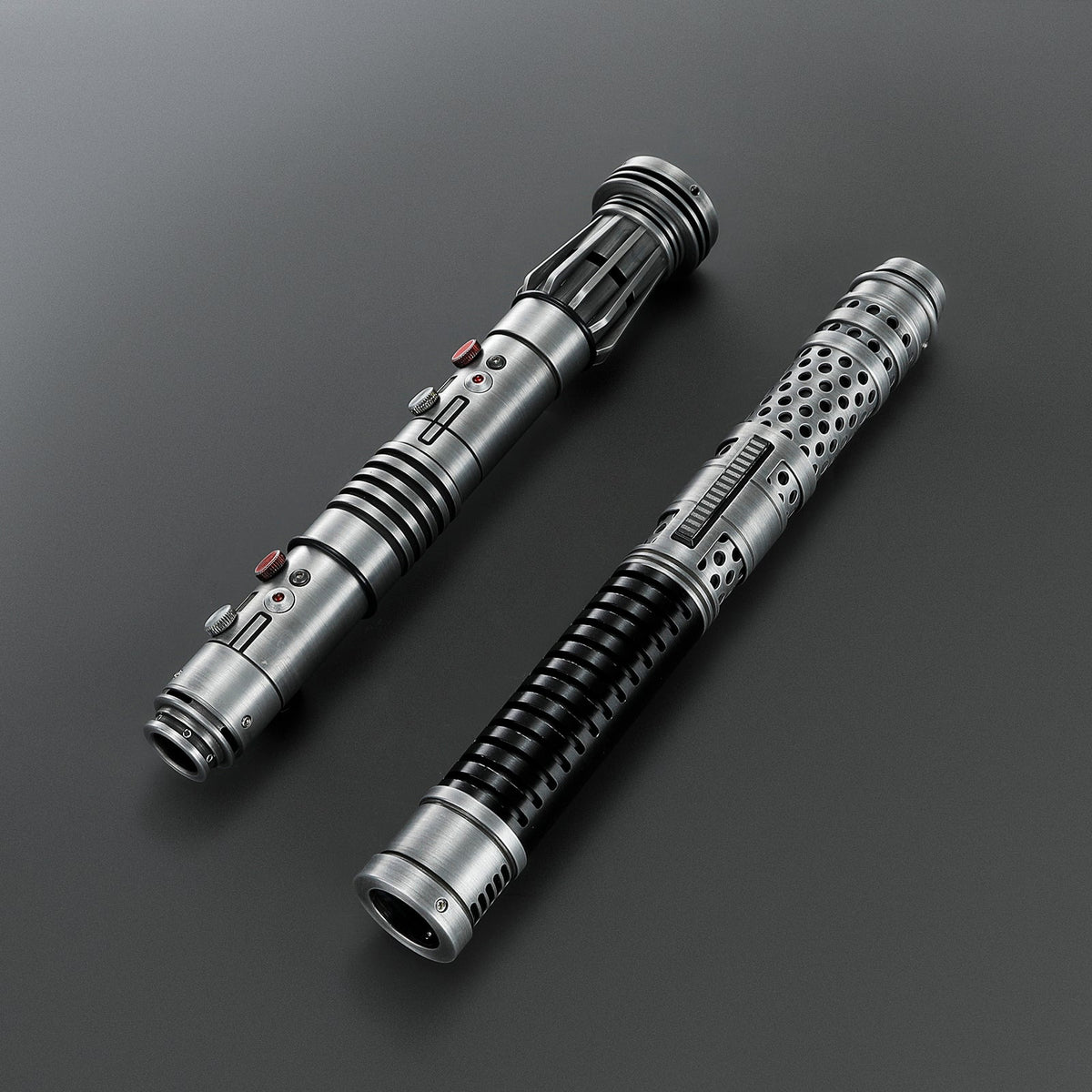 Rapierificsaber Lightsaber Maul DM Saber Double Bladed Red Lightsaber Two Weathered Hilts Two Blades Hilt 61CM