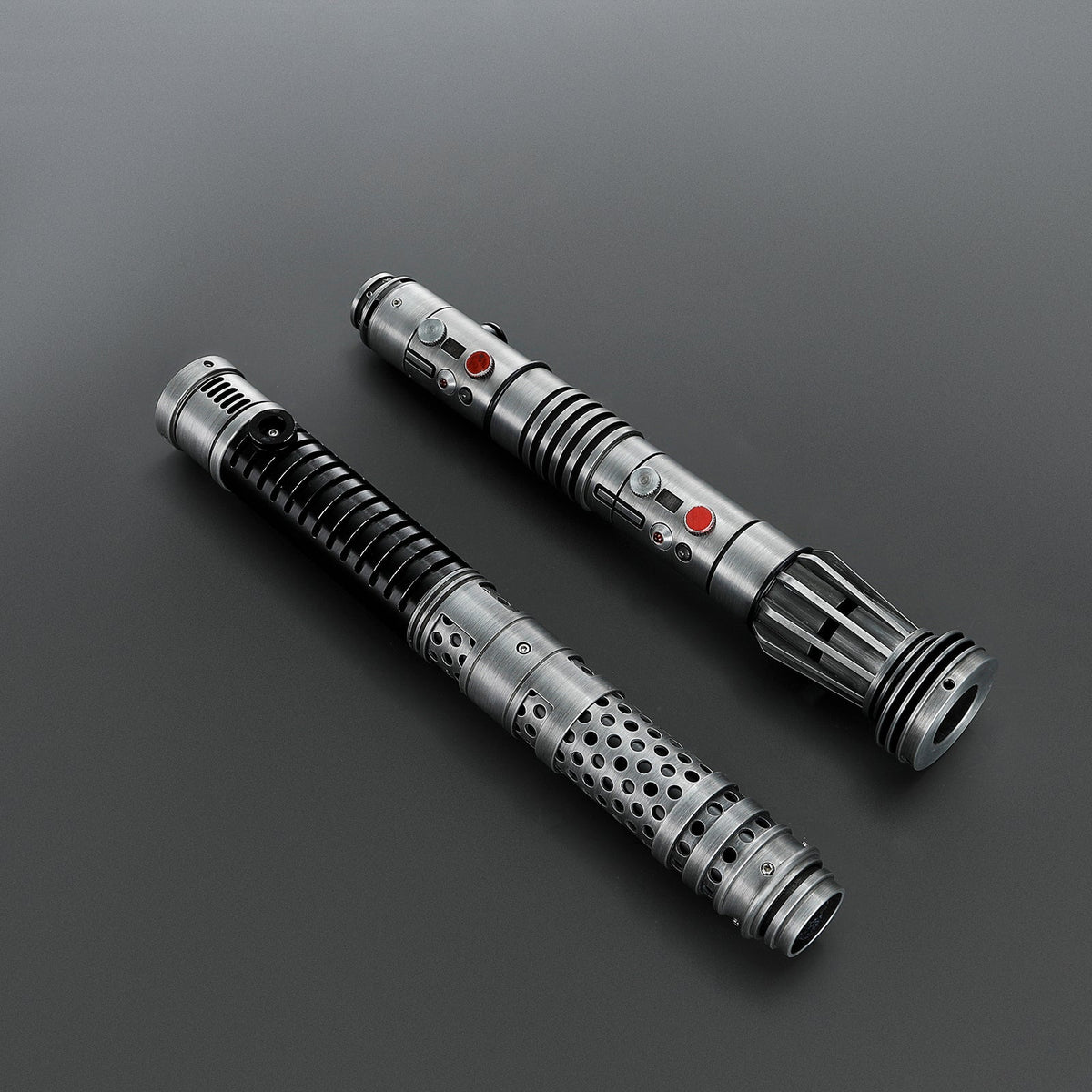 Rapierificsaber Lightsaber Maul DM Saber Double Bladed Red Lightsaber Two Weathered Hilts Two Blades Hilt 61CM