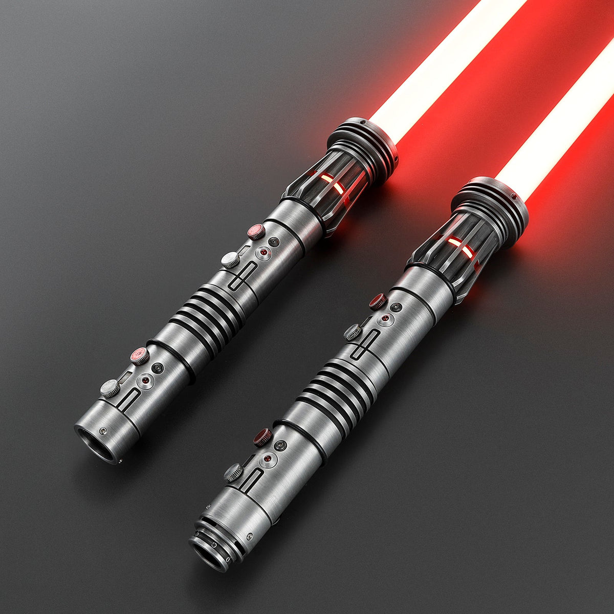 Rapierificsaber Lightsaber Maul DM Saber Double Bladed Red Lightsaber Two Weathered Hilts Two Blades Hilt 57.5CM