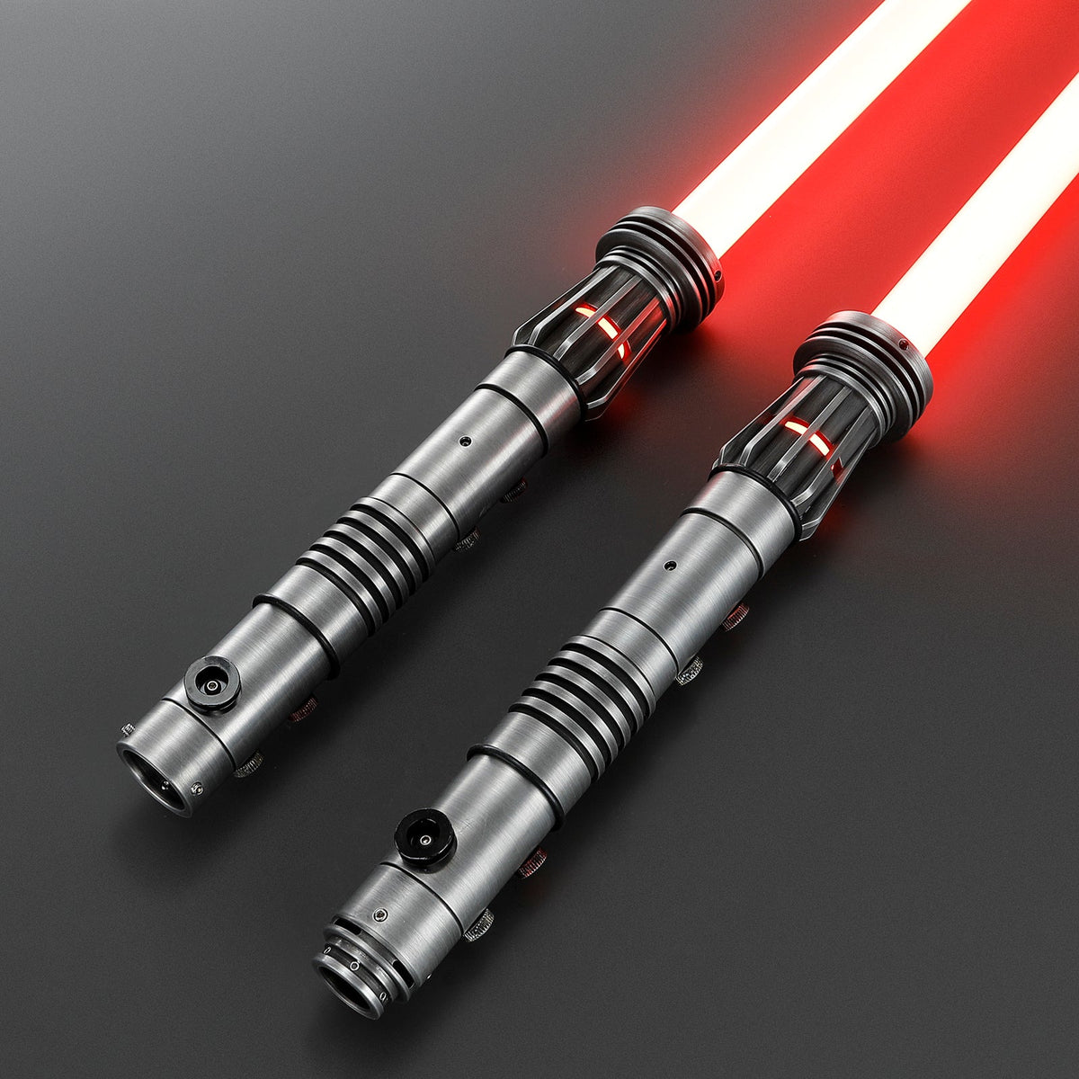 Rapierificsaber Lightsaber Maul DM Saber Double Bladed Red Lightsaber Two Weathered Hilts Two Blades Hilt 57.5CM