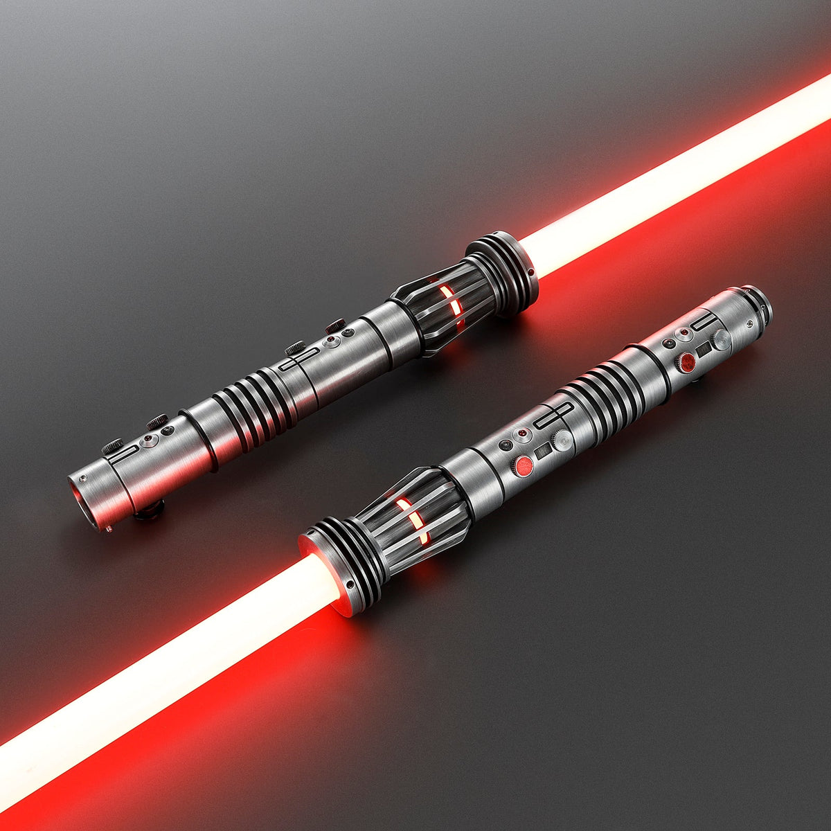 Rapierificsaber Lightsaber Maul DM Saber Double Bladed Red Lightsaber Two Weathered Hilts Two Blades Hilt 57.5CM