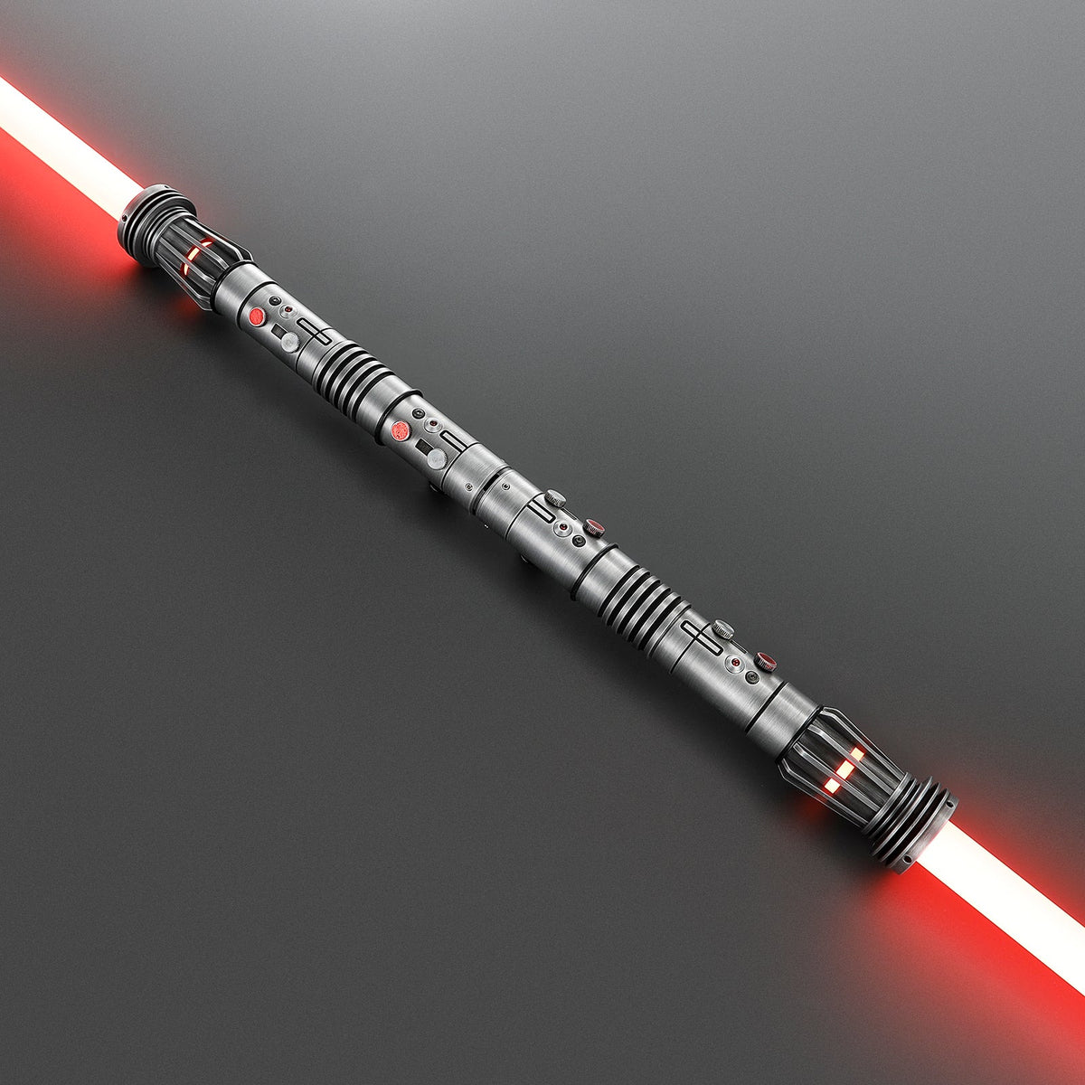 Rapierificsaber Lightsaber Maul DM Saber Double Bladed Red Lightsaber Two Weathered Hilts Two Blades Hilt 57.5CM