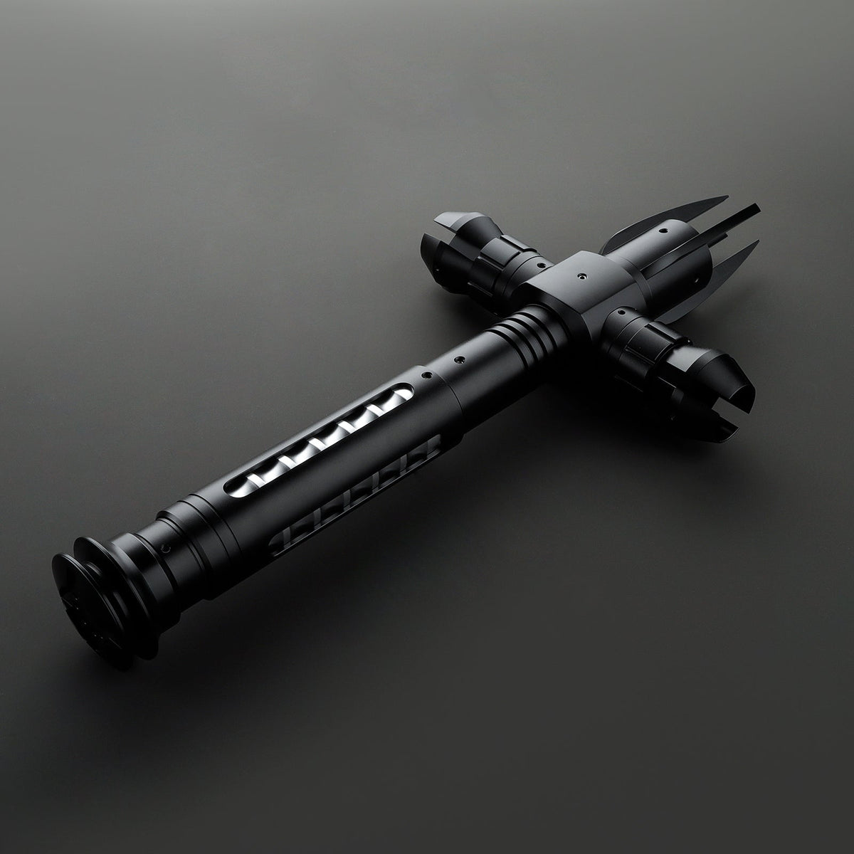 Rapierificsaber Lightsaber Cross Guard Light Saber with Three Blades Black Hilt 37.5CM