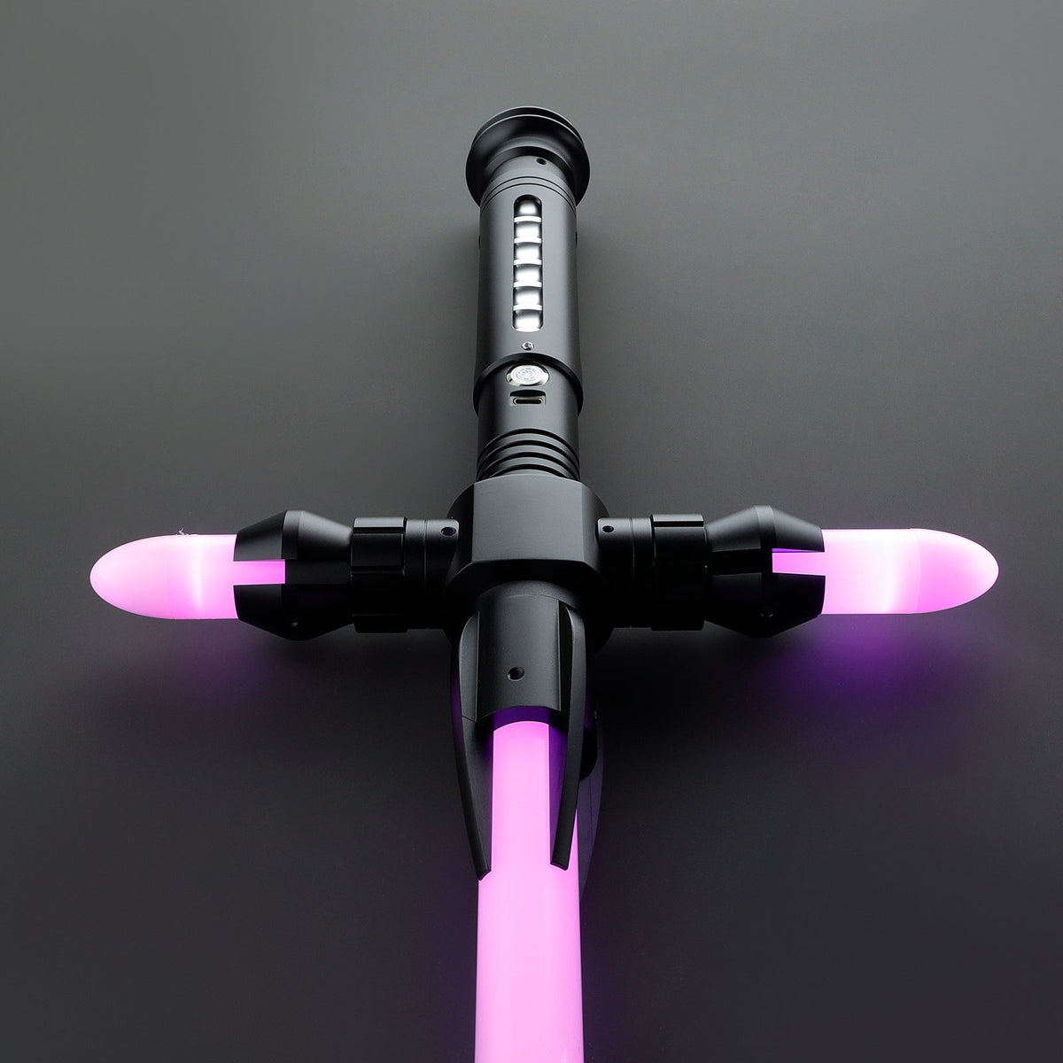 Rapierificsaber Lightsaber Cross Guard Light Saber with Three Blades Black Hilt 37.5CM