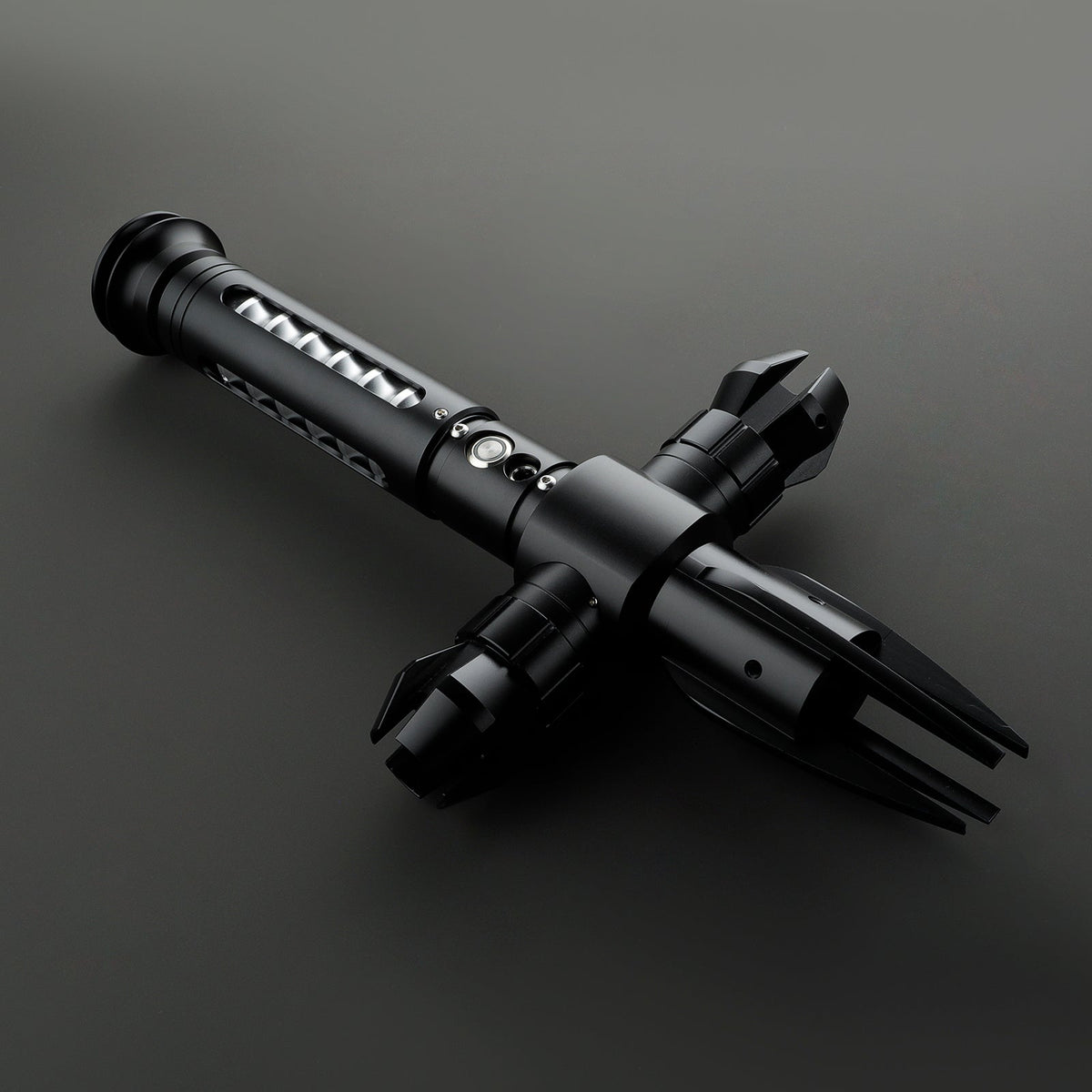 Rapierificsaber Lightsaber Cross Guard Light Saber with Three Blades Black Hilt 37.5CM