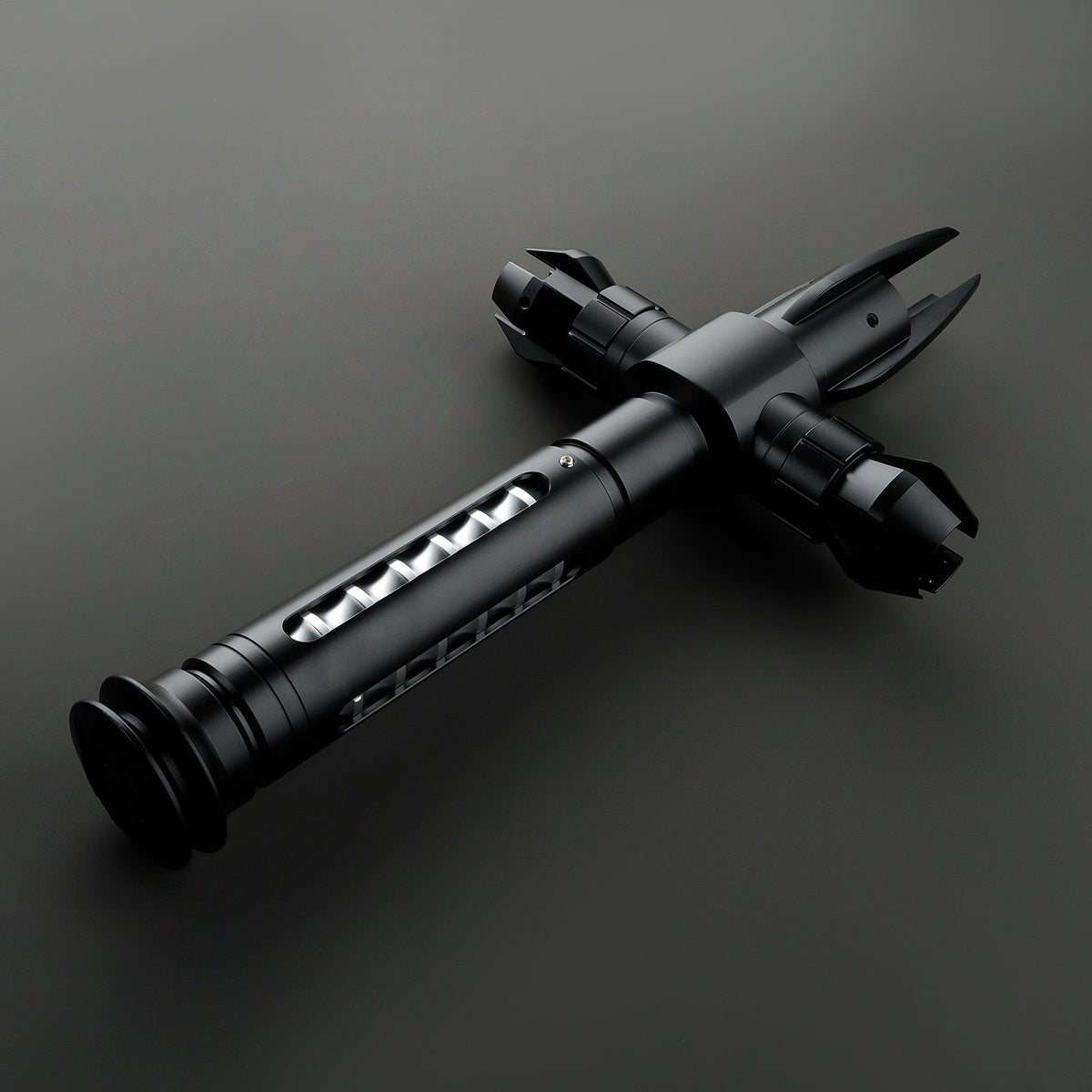 Rapierificsaber Lightsaber Cross Guard Light Saber with Three Blades Black Hilt 37.5CM