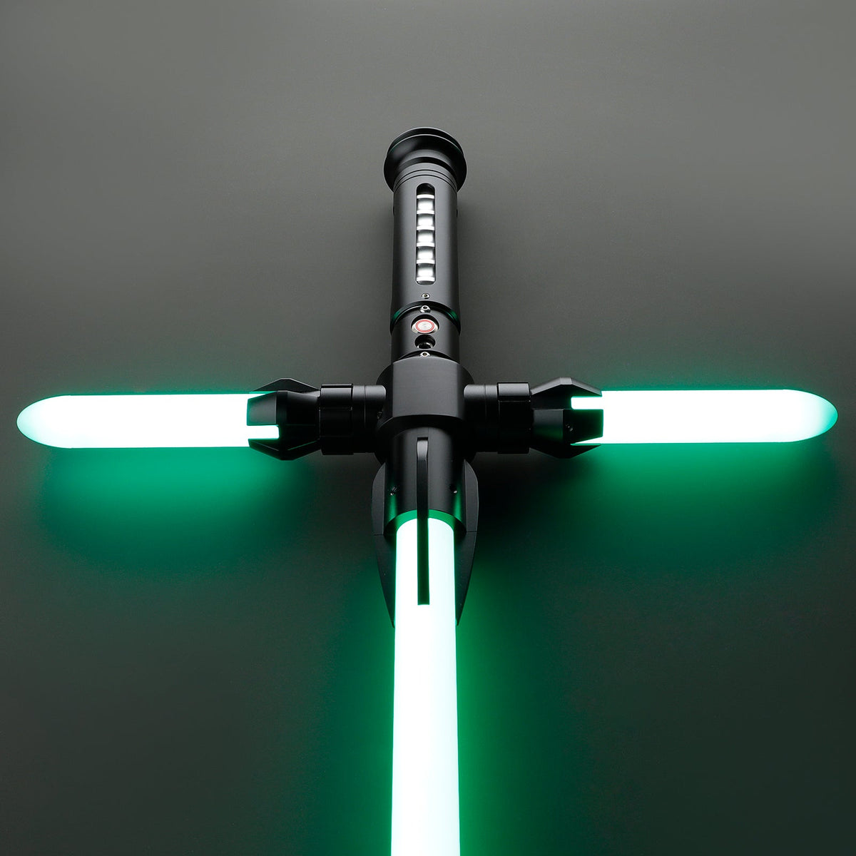 Rapierificsaber Lightsaber Cross Guard Light Saber with Three Blades Black Hilt 37.5CM