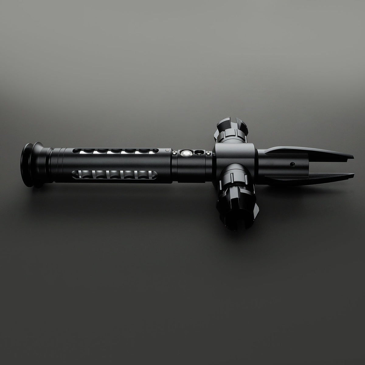Rapierificsaber Lightsaber Cross Guard Light Saber with Three Blades Black Hilt 37.5CM