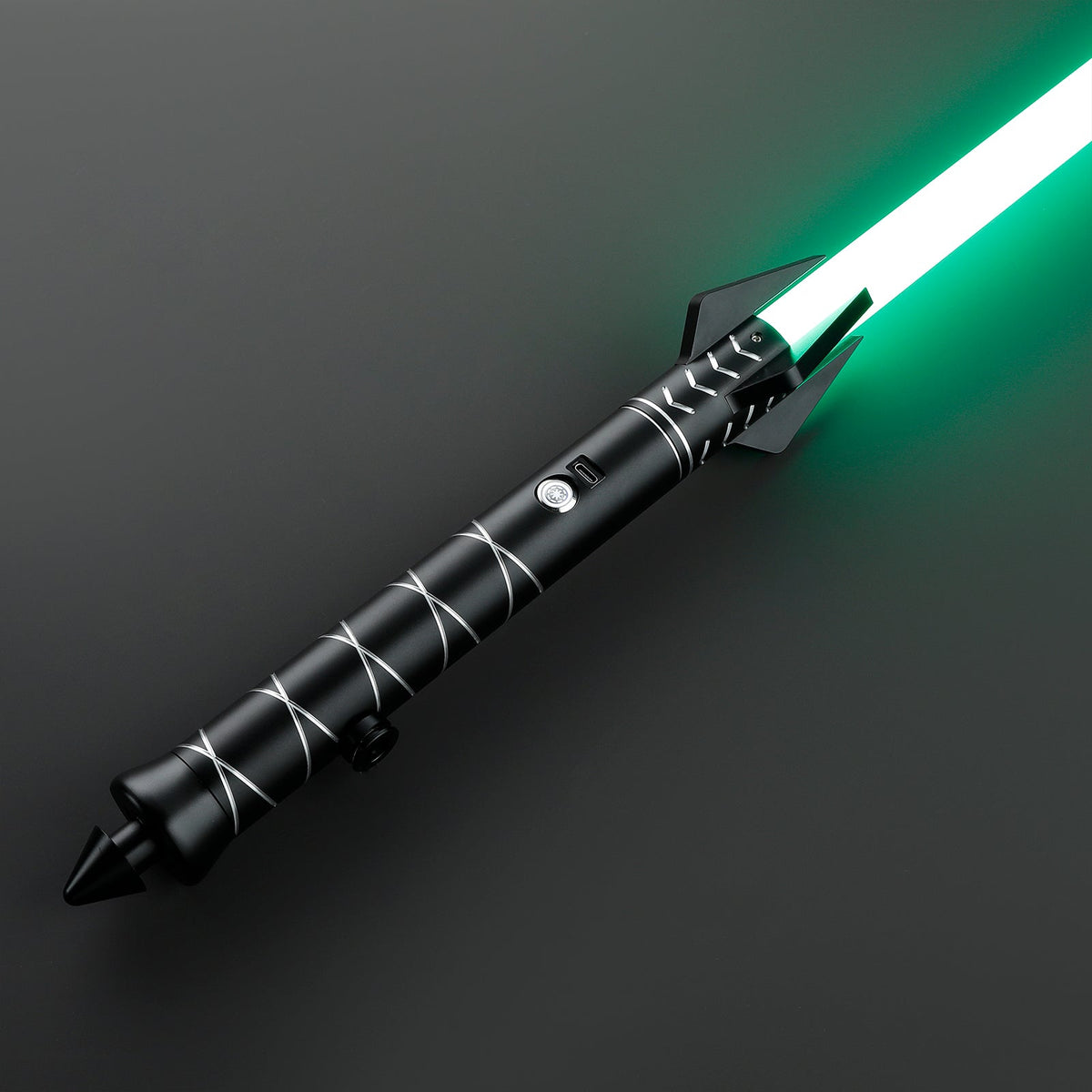 Rapierificsaber Lightsaber HX Series Black Lightsaber Bluetooth Light Saber Hilt 34CM