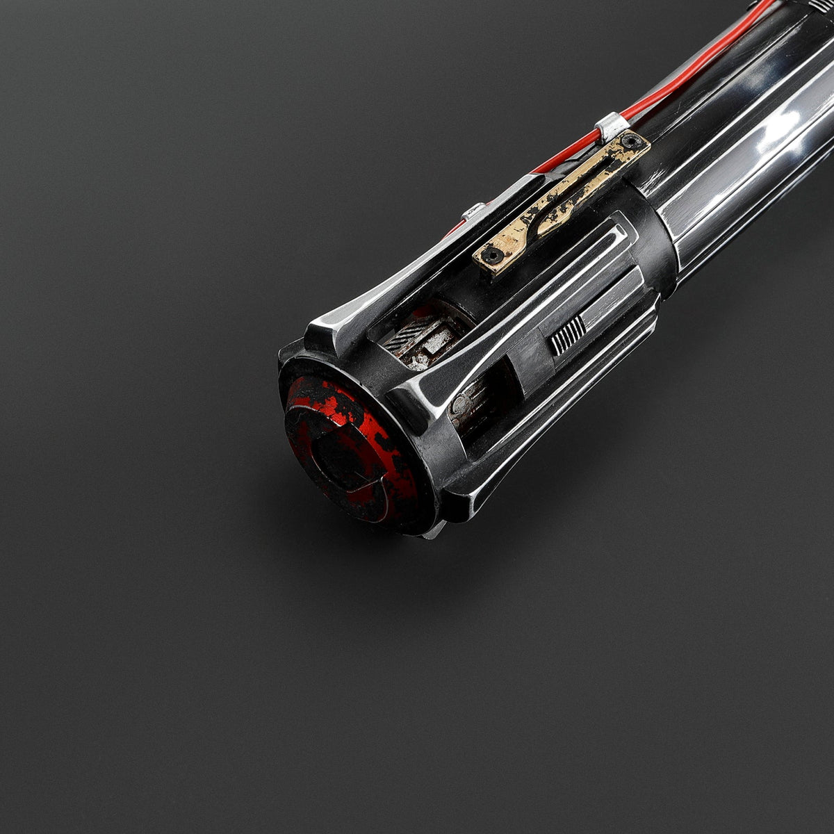 Rapierificsaber Lightsaber Crossguard KR Ren Light Saber Red KR Black Series XENO V3 Weathered Hilt 27.5cm