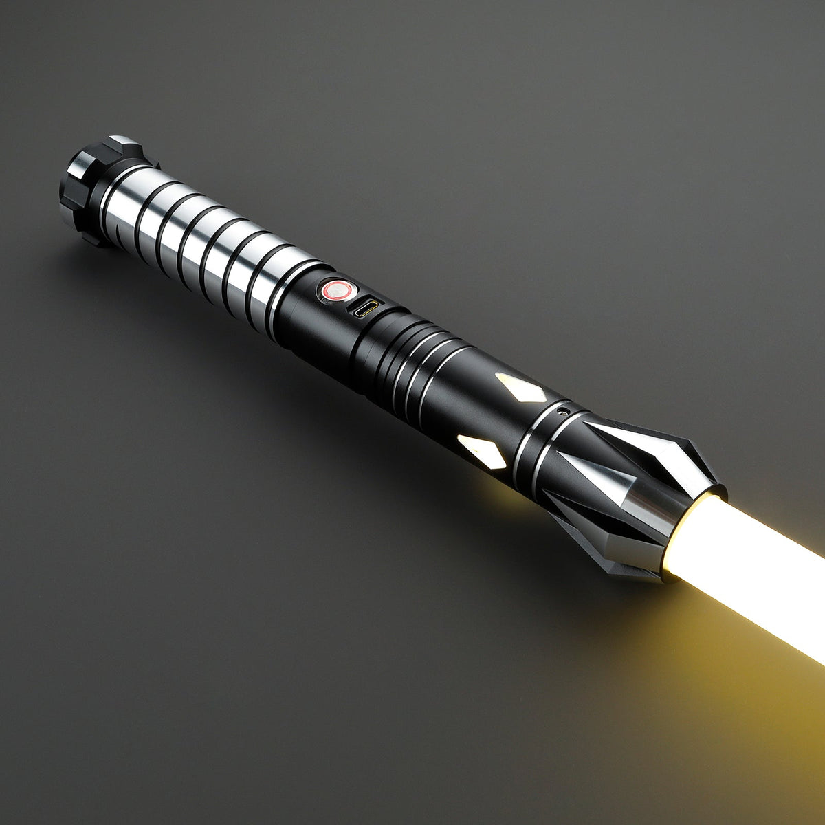 Rapierificsaber Lightsaber Duel Ready Lightsaber 16 Sound Fonts Black Hilt 29CM