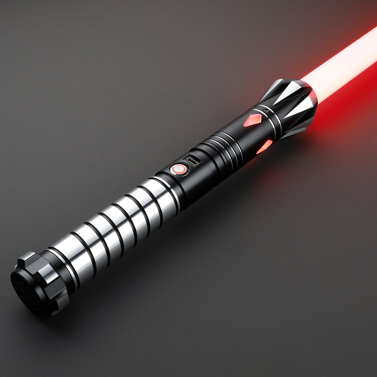 Rapierificsaber Lightsaber Duel Ready Lightsaber 16 Sound Fonts Black Hilt 29CM