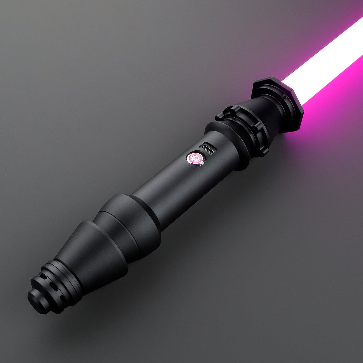 Rapierificsaber  Lightsaber Rey Light Saber Inspiration Jed Black Hilt 27CM