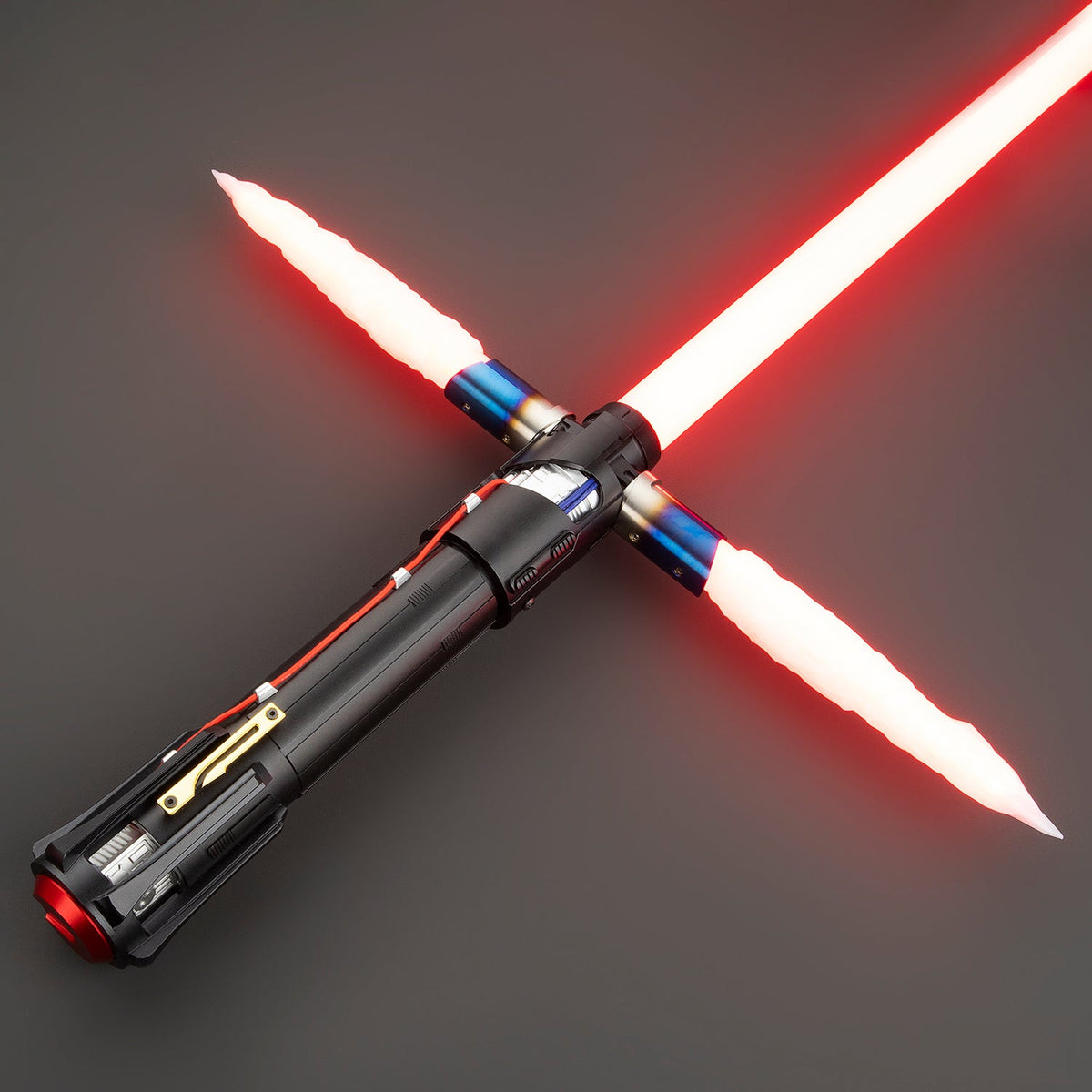Rapierificsaber Lightsaber Crossguard KR Ren Light Saber Red KR Black Series XENO V3