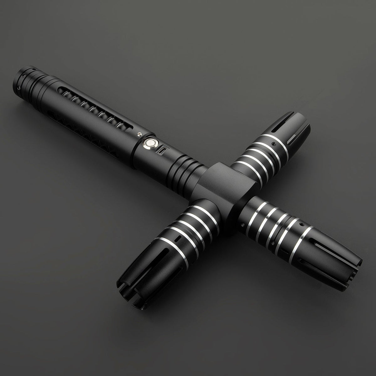Rapierificsaber Lightsaber Crossguard Light Saber XRGB3.0 Three Blades Black 33CM