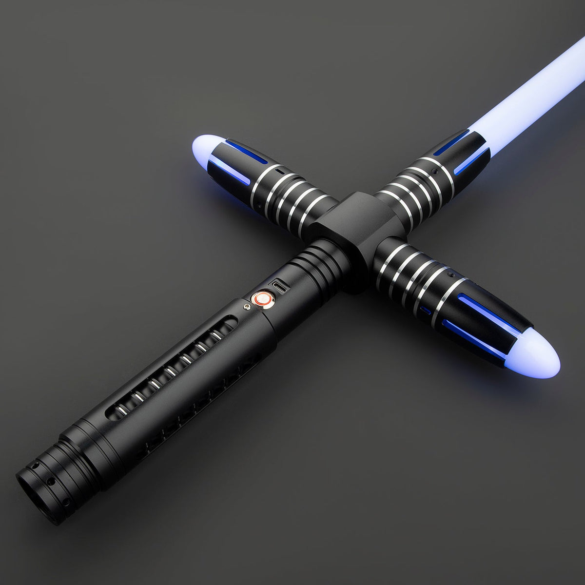 Rapierificsaber Lightsaber Crossguard Light Saber XRGB3.0 Three Blades Black 33CM