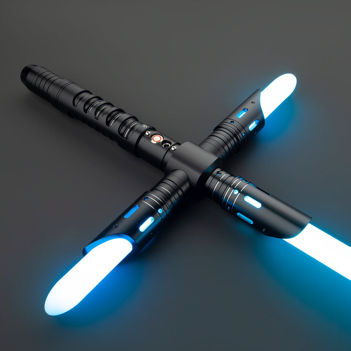 Rapierificsaber Lightsaber Crossguard Light Saber XRGB3.0 Three Blades Black Hilt 38CM