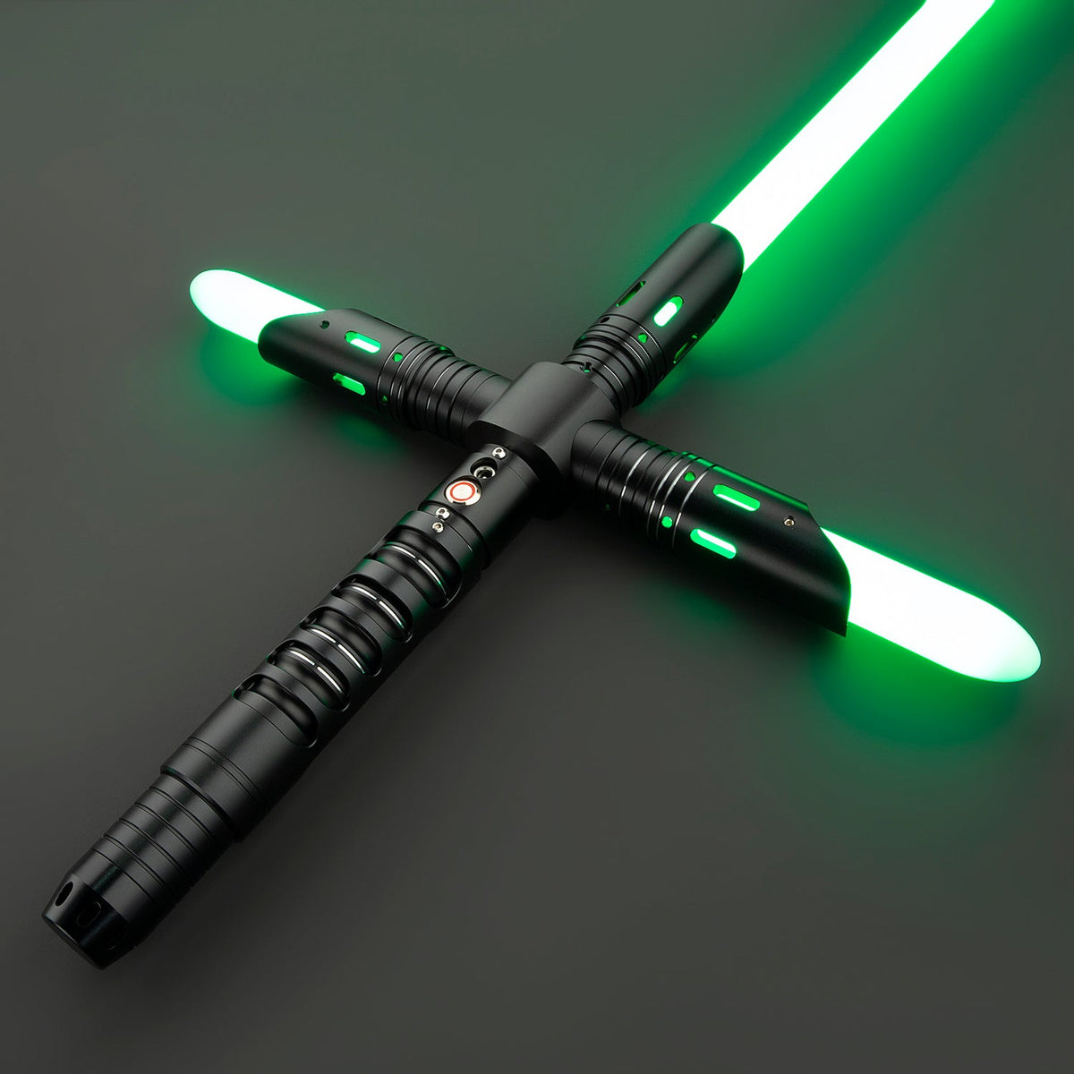 Rapierificsaber Lightsaber Crossguard Light Saber XRGB3.0 Three Blades Black Hilt 38CM