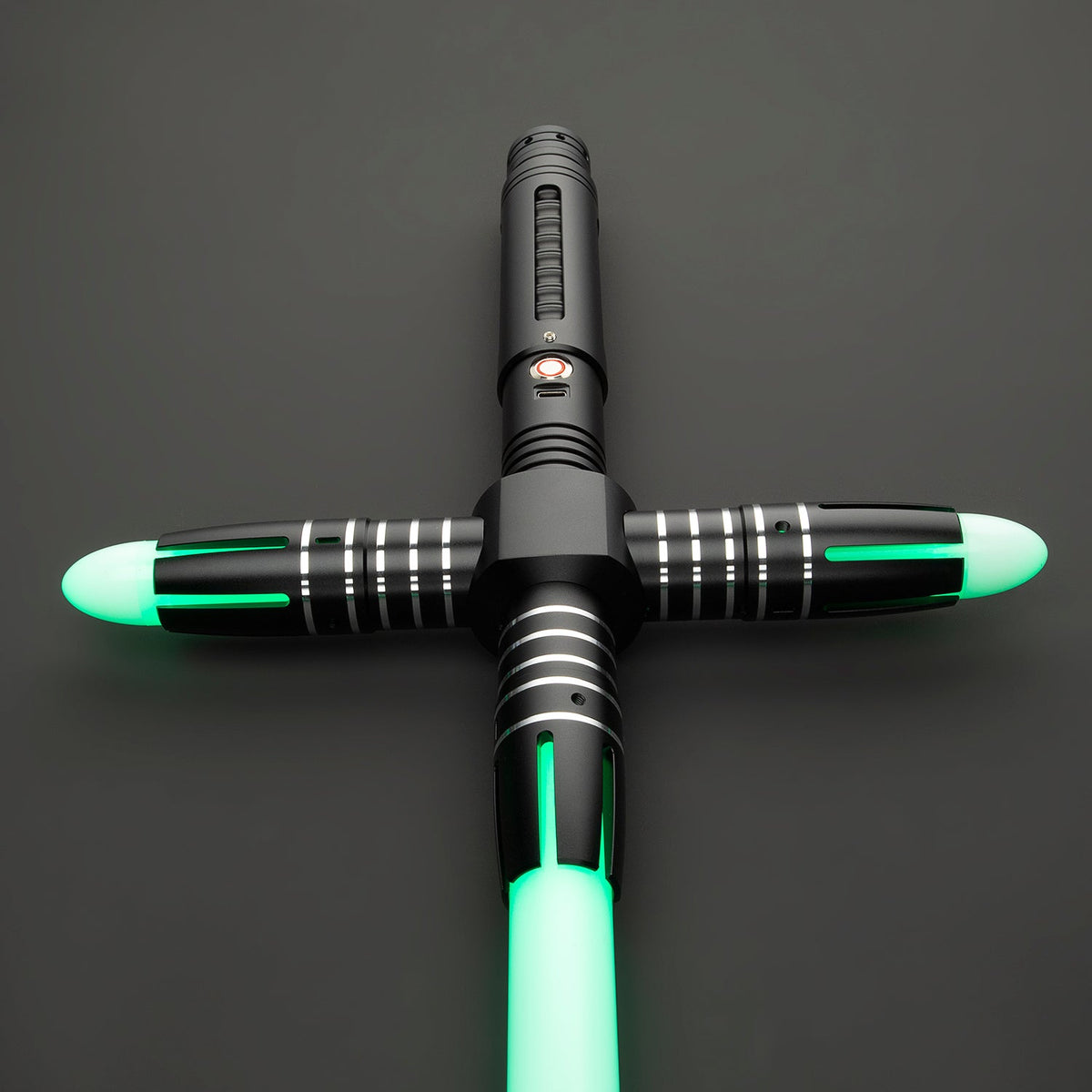 Rapierificsaber Lightsaber Crossguard Light Saber XRGB3.0 Three Blades Black 33CM