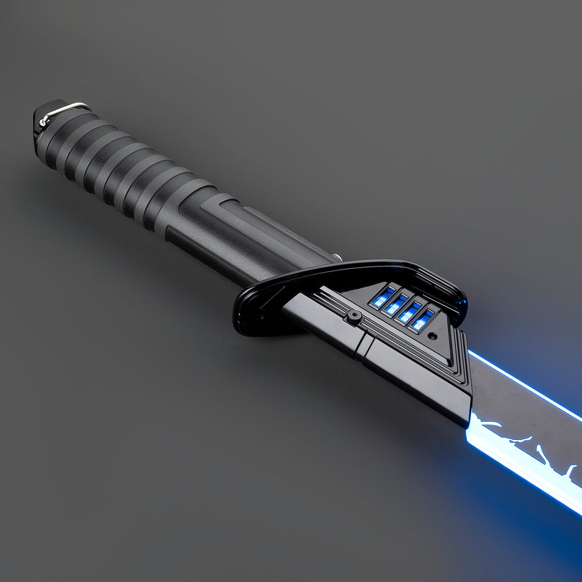 Rapierificsaber Lightsaber Darksaber Black Sith Inspired Black Pixel Blade Pogo Core Hilt 32CM