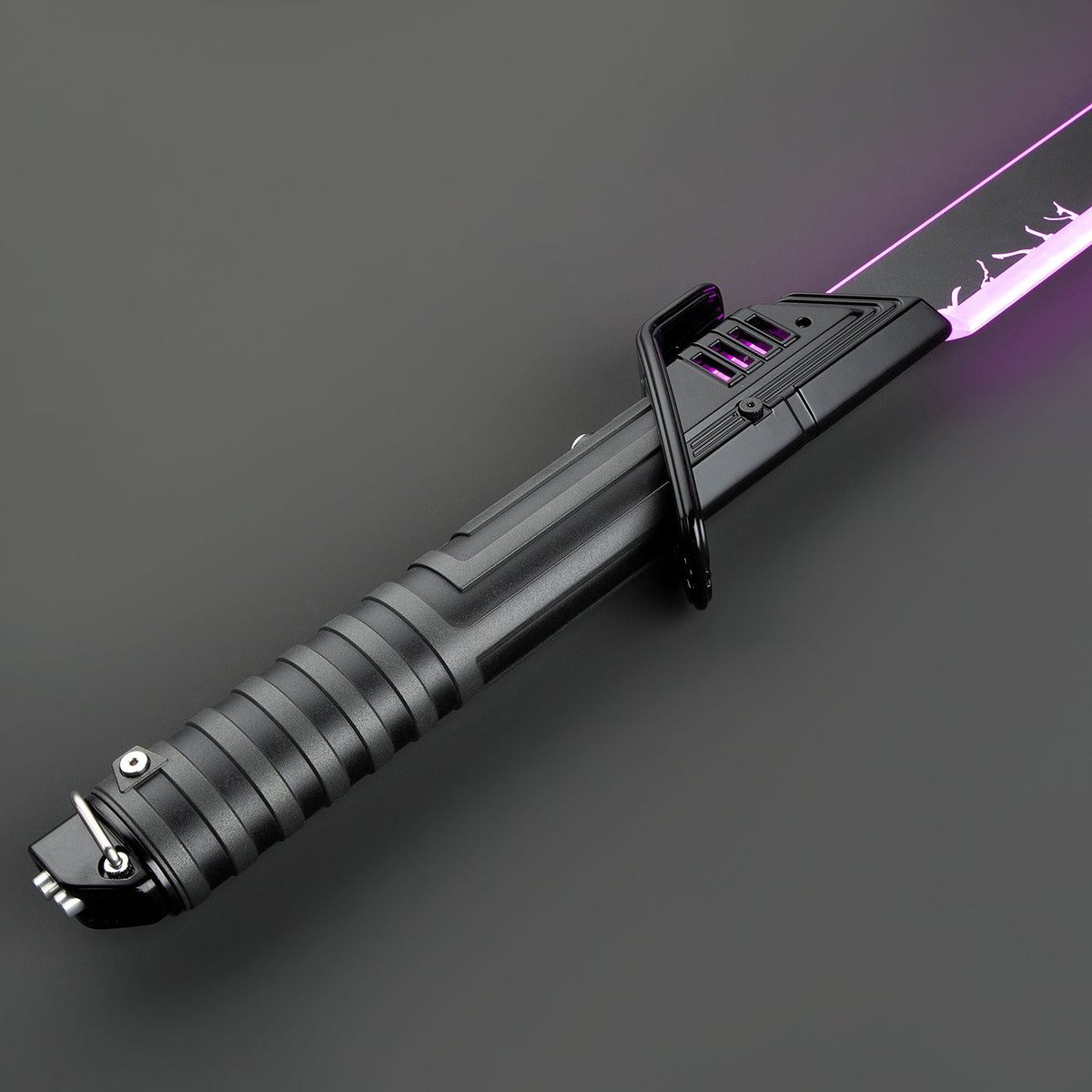 Rapierificsaber Lightsaber Darksaber Black Sith Inspired Black Pixel Blade Pogo Core Hilt 32CM