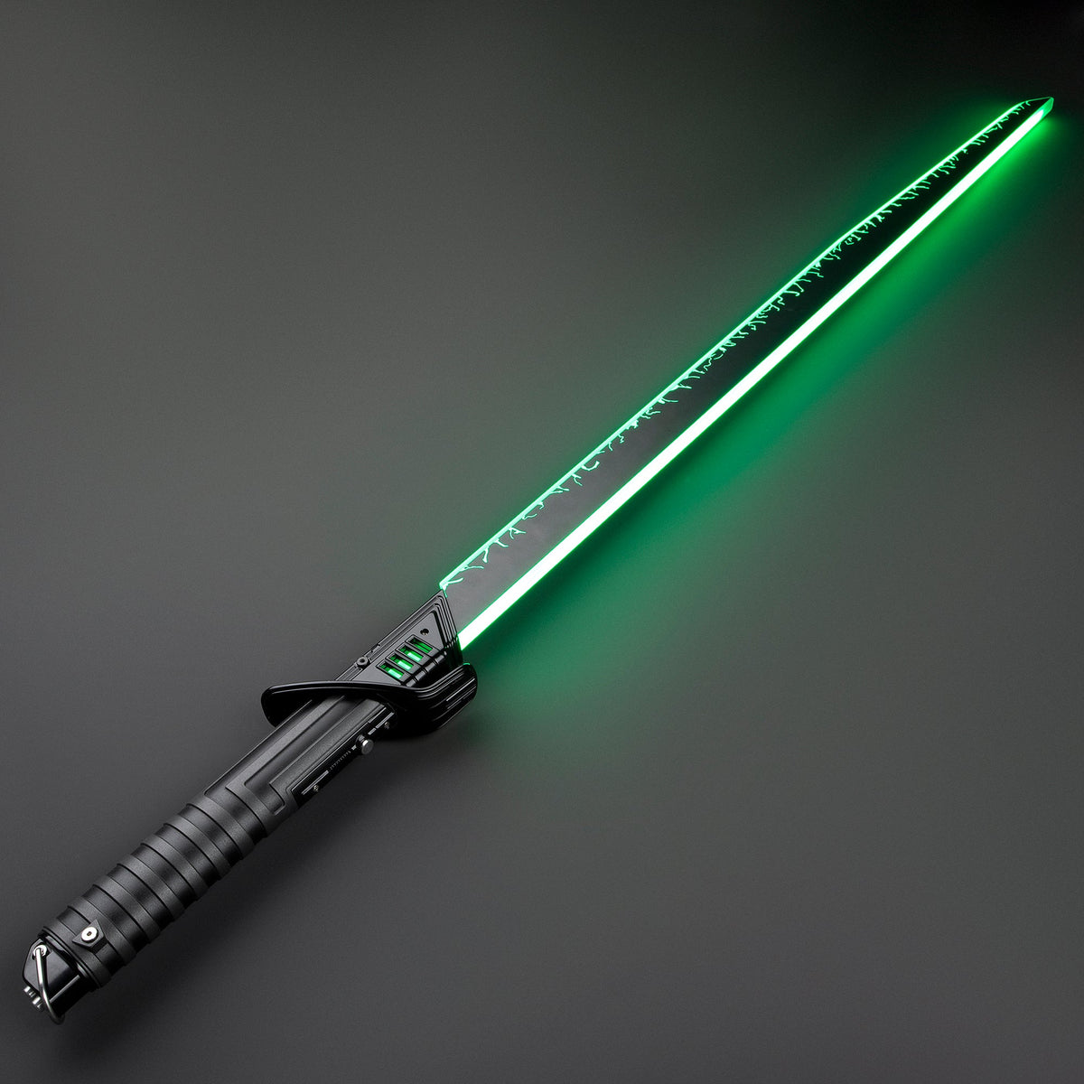 Rapierificsaber Lightsaber Darksaber Black Sith Inspired Black Pixel Blade Pogo Core Hilt 32CM