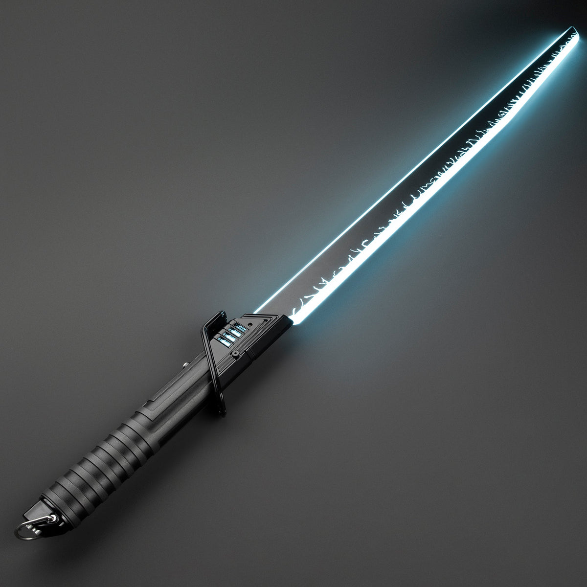 Rapierificsaber Lightsaber Darksaber Black Sith Inspired Black Pixel Blade Pogo Core Hilt 32CM
