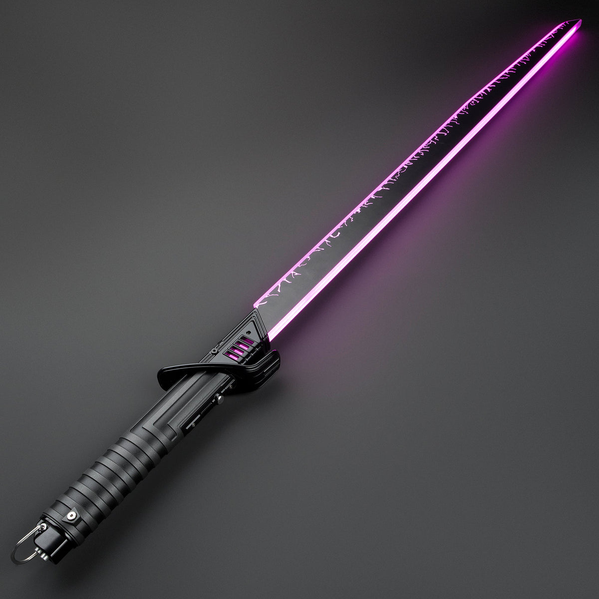 Rapierificsaber Lightsaber Darksaber Black Sith Inspired Black Pixel Blade Pogo Core Hilt 32CM